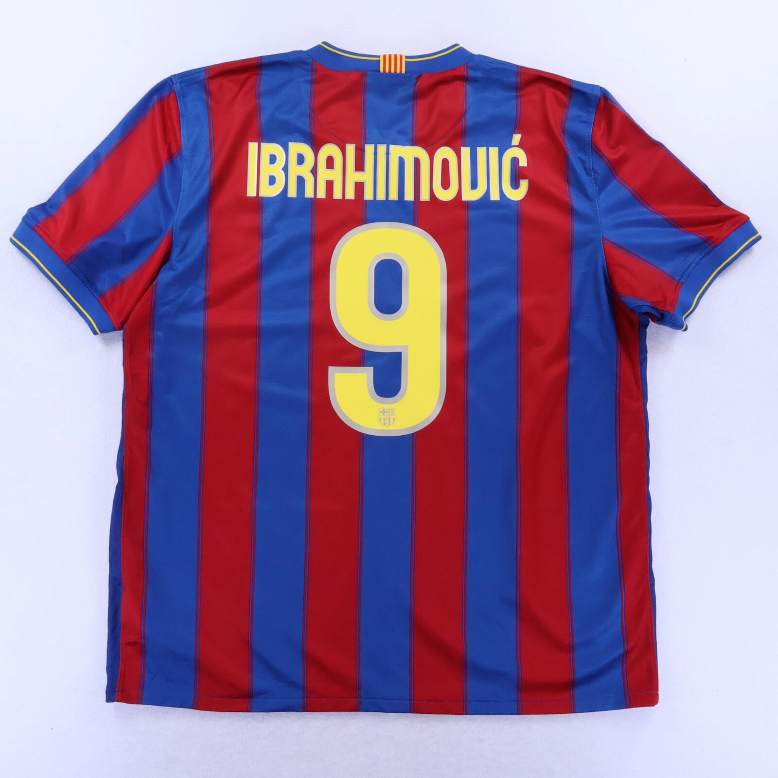 *MINT* Barcelona Ibrahimović #9 2009/10 Home Shirt - XL