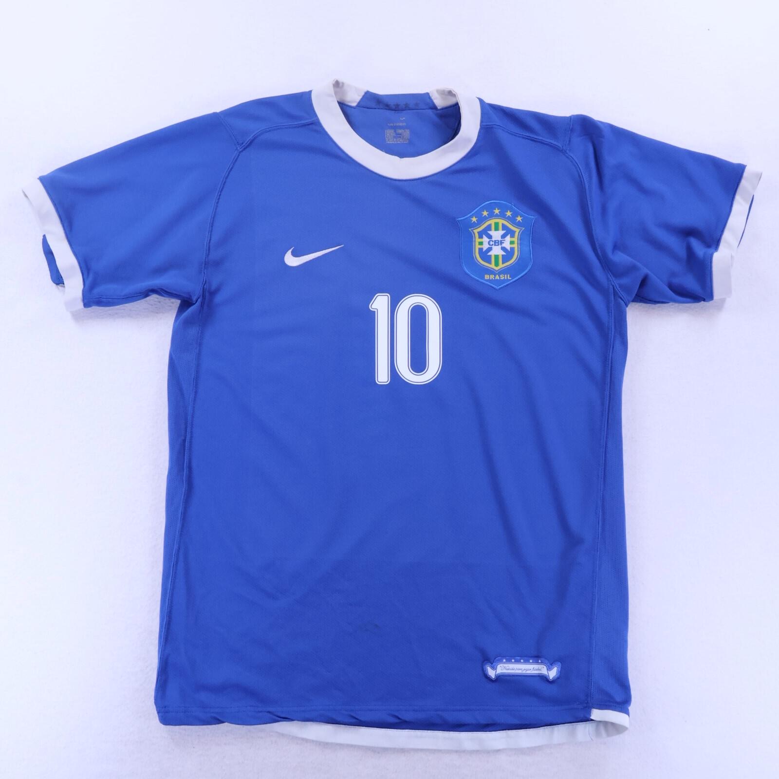 Brazil Ronaldinho #10 2006/08 Away Shirt - M