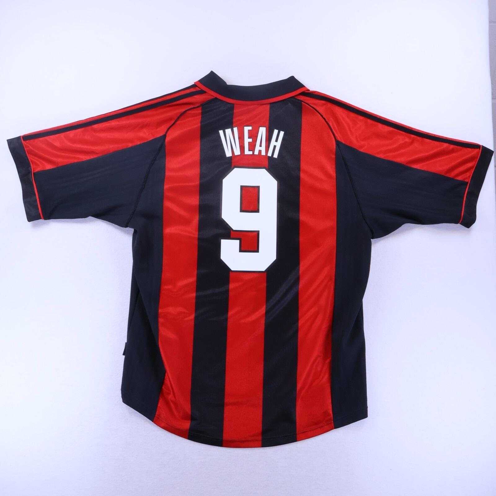 Ac Milan Weah #9 1998/99 Home Shirt - XL