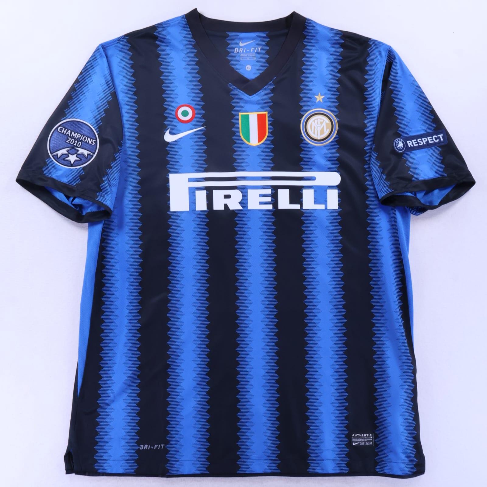 *MINT* Inter Milan Milito #10 2010/11 Home Shirt - XL