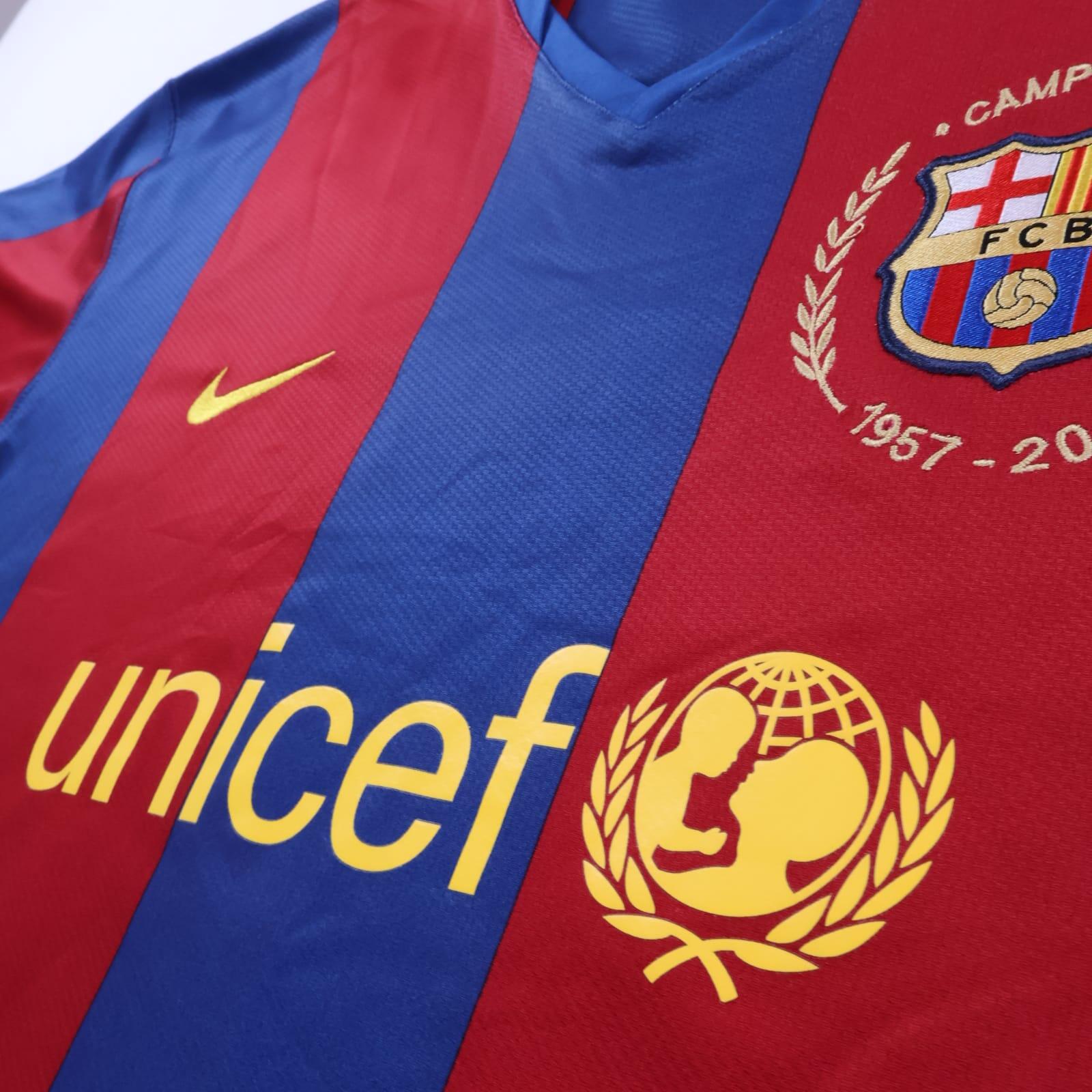*MINT* Barcelona Ronaldinho #10 2007/08 Home Shirt - 2XL