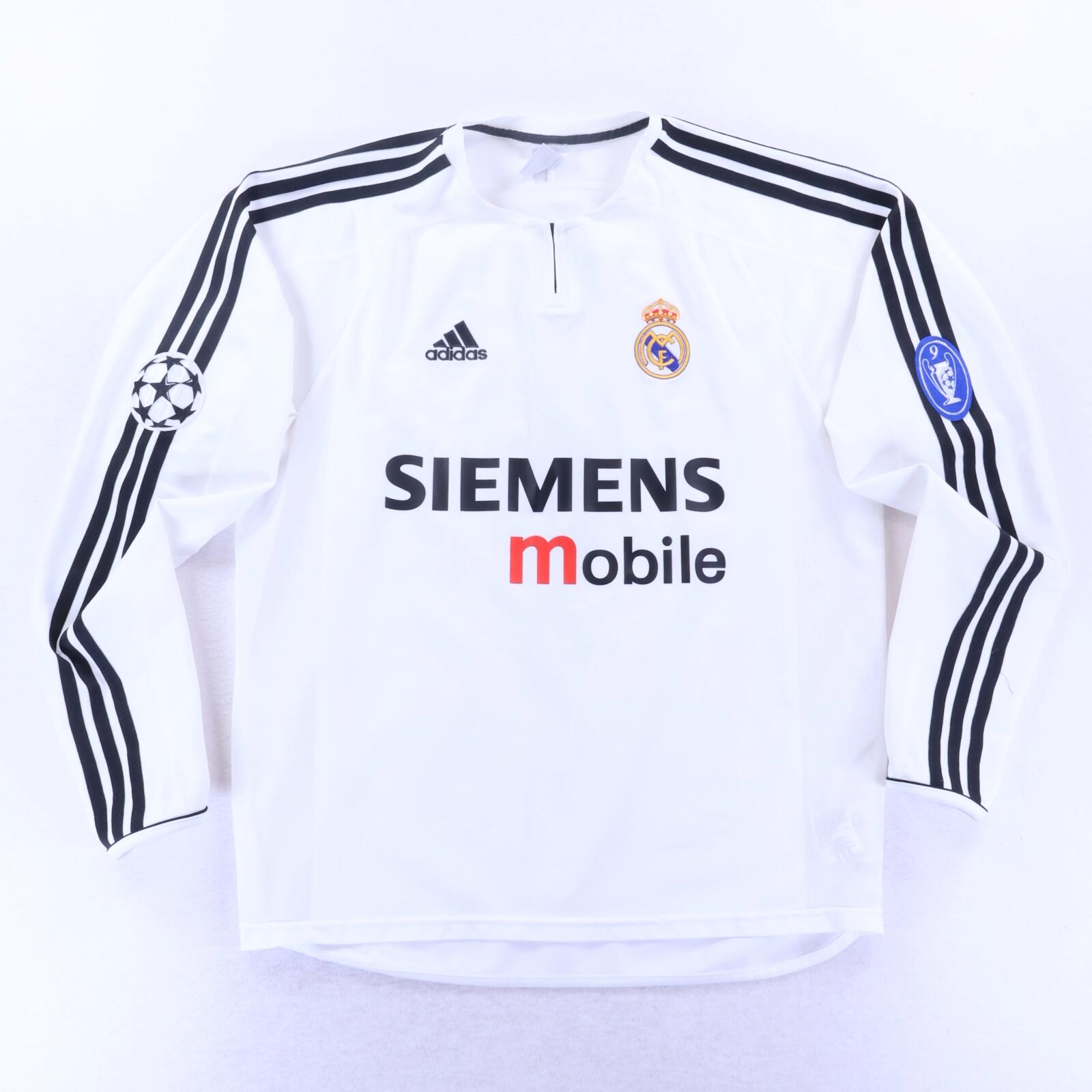 Real Madrid Ronaldo #9 2003/04 Home Shirt - Long Sleeve - M