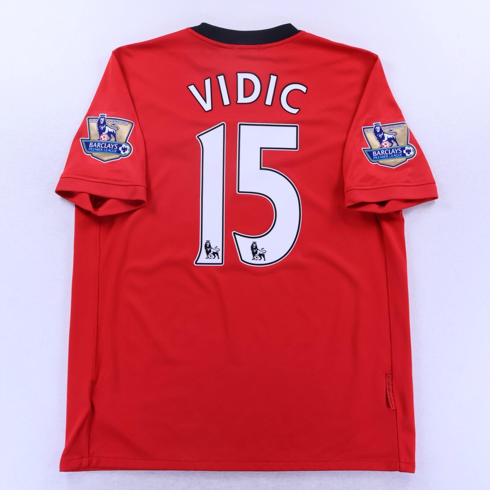 Manchester United Vidic #15 2009/10 Home Shirt - L