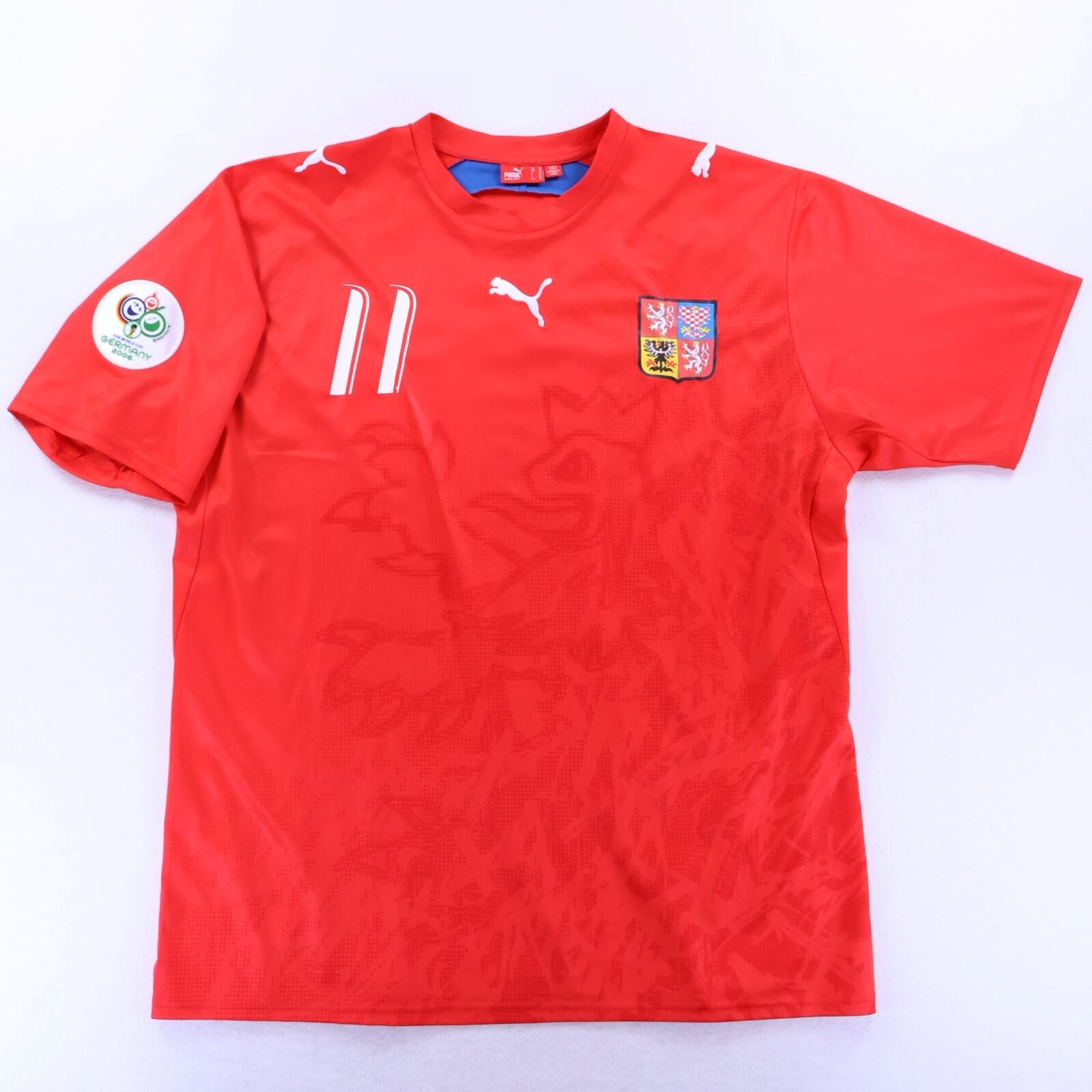 Czech Republic Nedved #11 2006/08 Puma Basic Home Shirt - XL