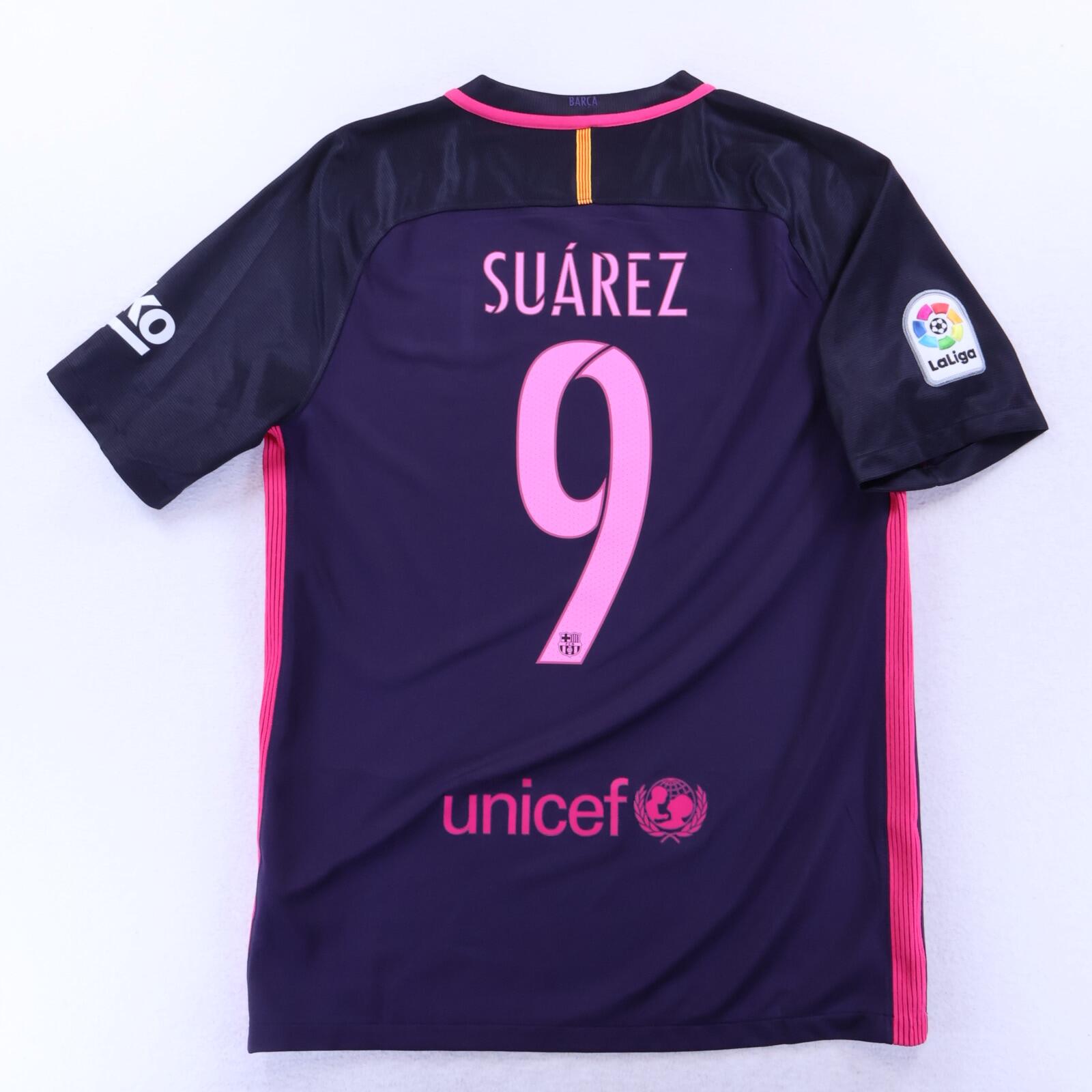 *MINT* Barcelona Suarez #9 2016/17 Away Shirt - M