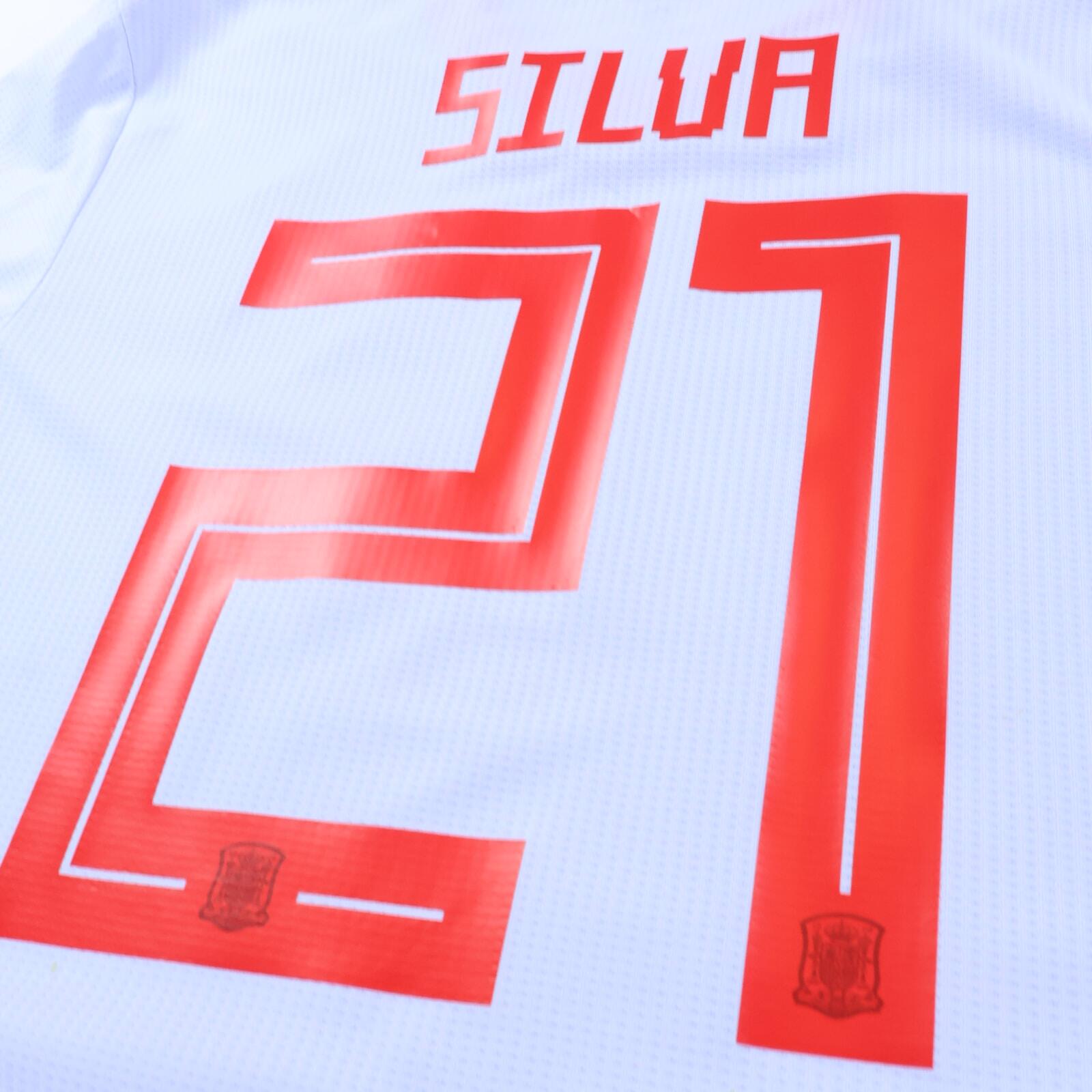 Spain Silva #21 2018 Away Shirt - Player Issue - L