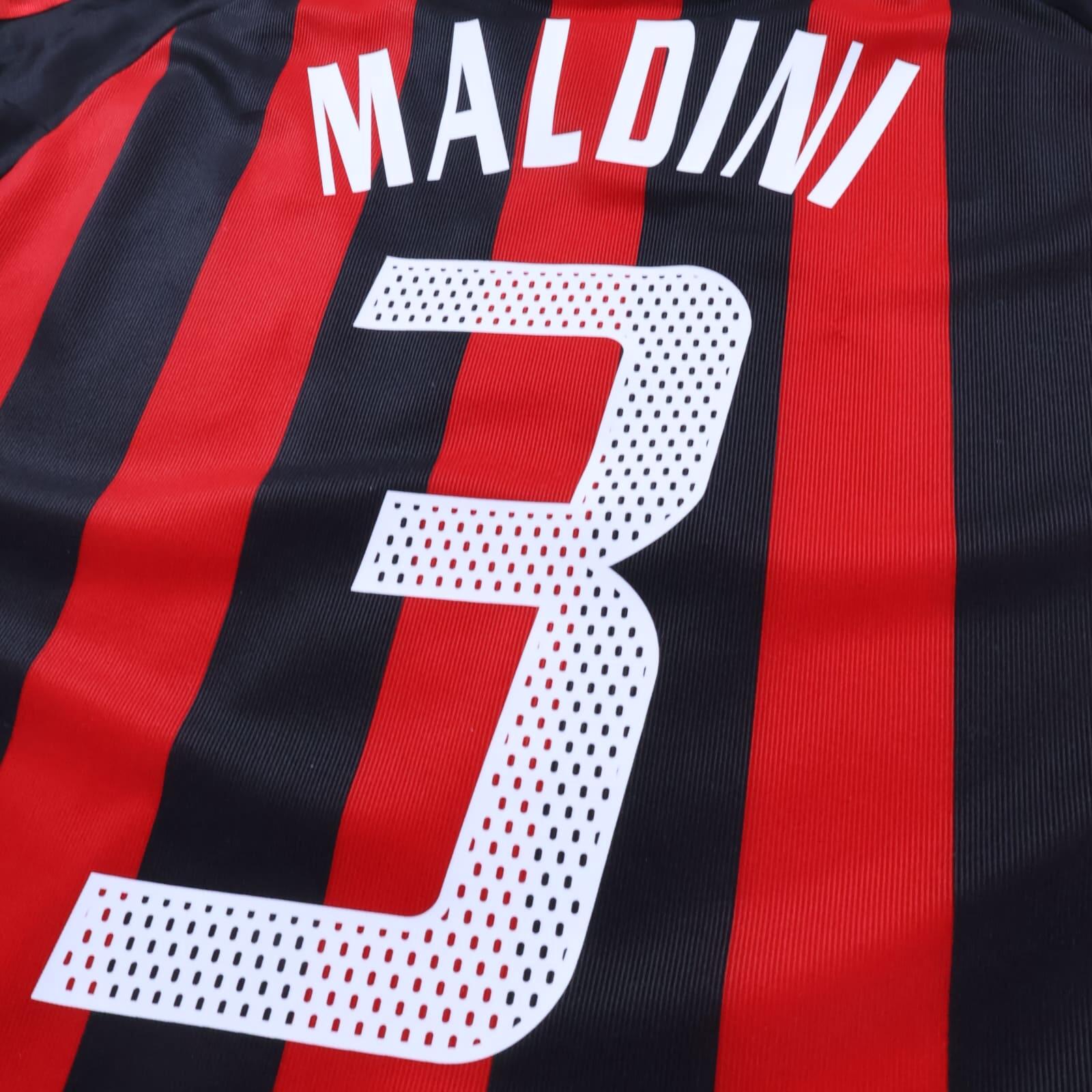 Ac Milan Maldini #3 2002/03 Home Shirt - L