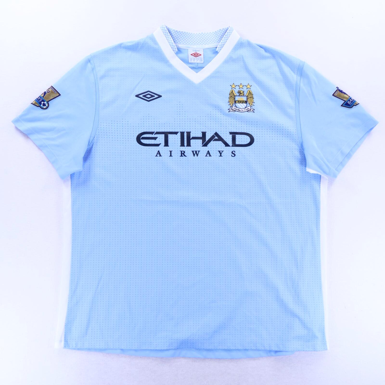 *MINT* Manchester City Champions #12 2011/12 Home Shirt - 2XL