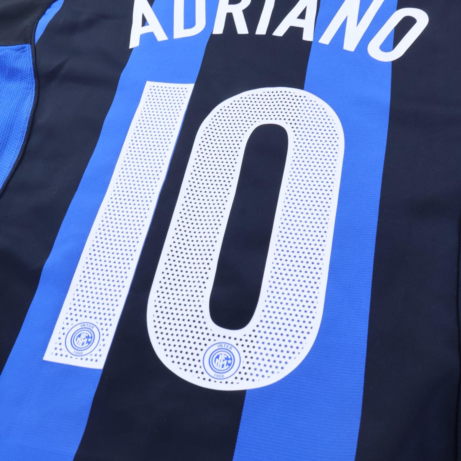 *MINT* Inter Milan Adriano #10 2004/05 Home Shirt - Long Sleeve - L