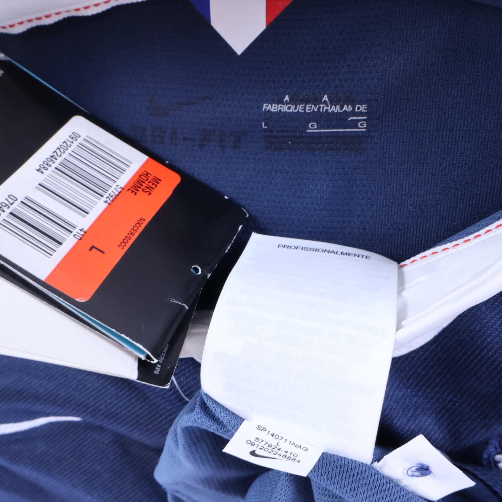 *NWT* France Benzema #10 2014/15 Home Shirt - Player Issue - L