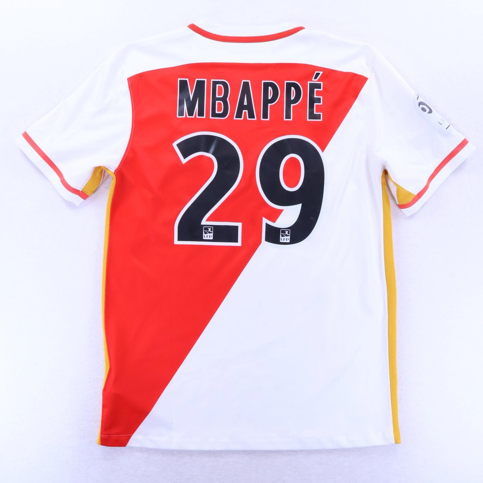 *MINT* As Monaco Mbappé #29 2001/02 Home Shirt - M
