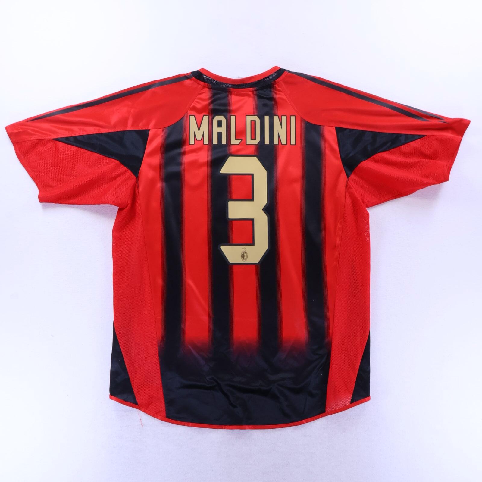 Ac Milan Maldini #3 2004/05 Home Shirt - L