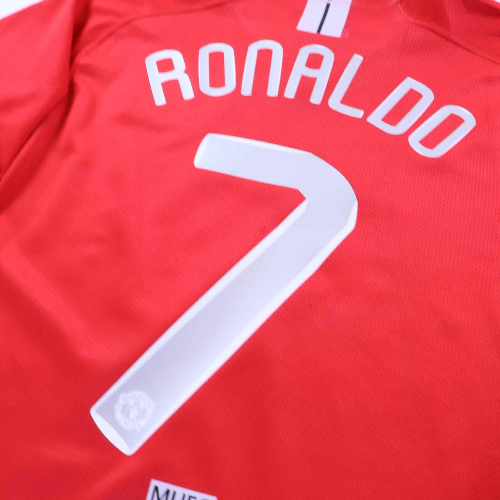 Manchester United Ronaldo #7 2007/09 Home Shirt - Long Sleeve - M