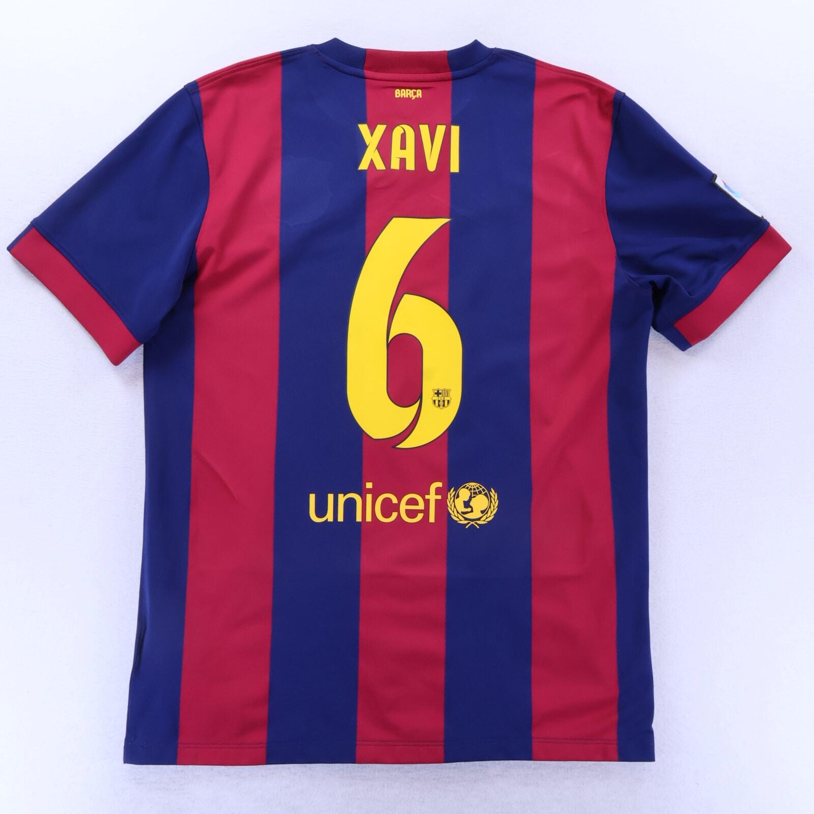 *MINT* Barcelona Xavi #6 2014/15 Home Shirt - L