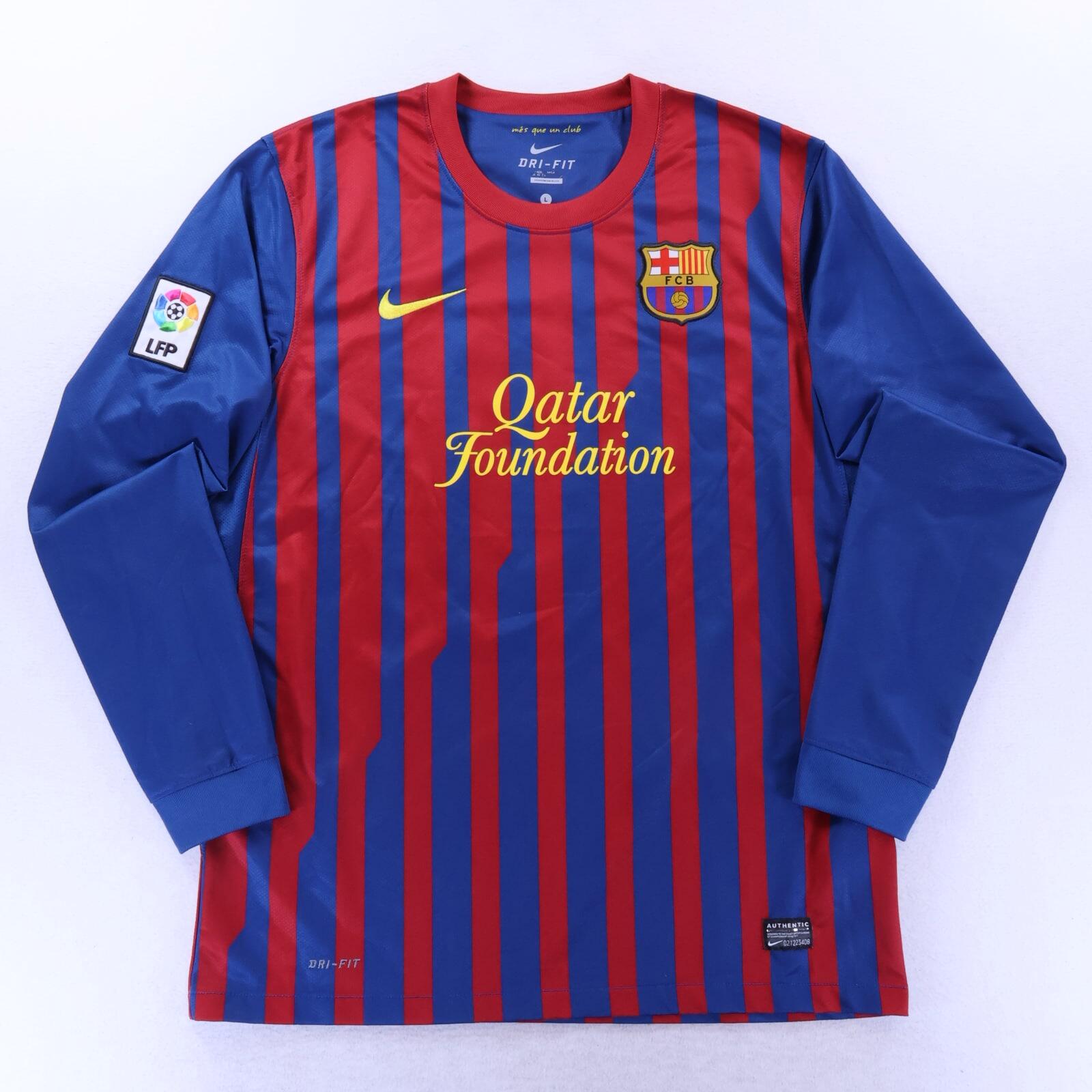 *MINT* Barcelona Messi 2011/12 Home Shirt - Long Sleeve - L