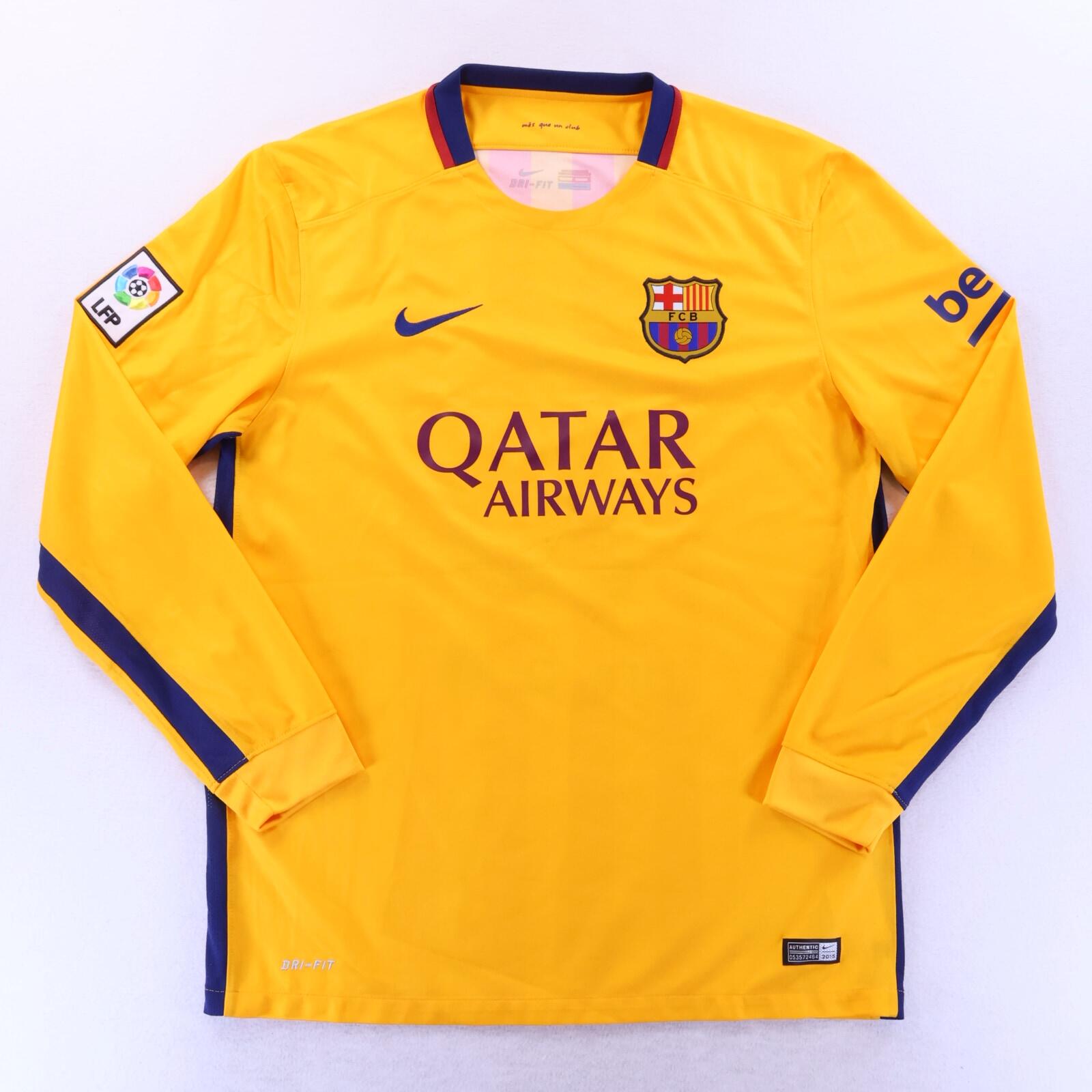 Barcelona Messi #10 2015/16 Away Shirt - Long Sleeve - L