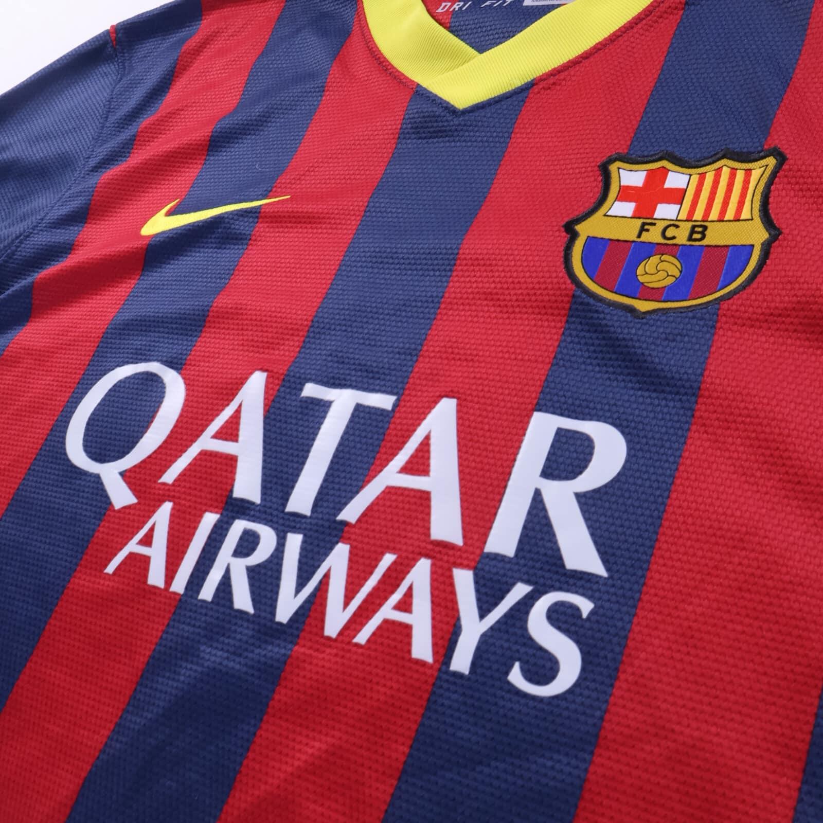 Barcelona Messi #10 2013/14 Home Shirt - Long Sleeve - M