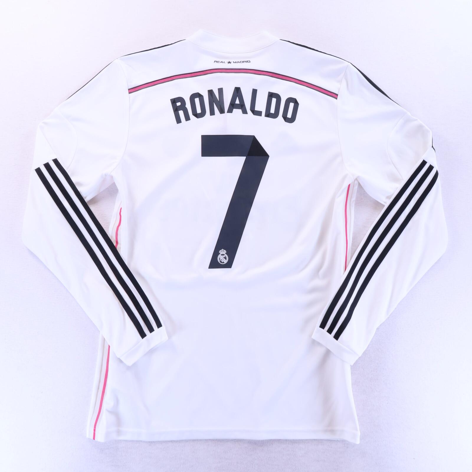 Real Madrid Ronaldo #7 2014/15 Home Shirt - Long Sleeve - M