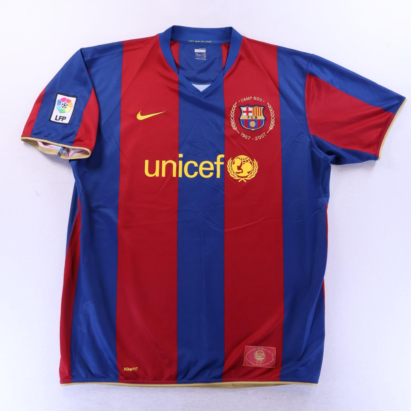 *MINT* Barcelona Ronaldinho #10 2007/08 Home Shirt - 2XL