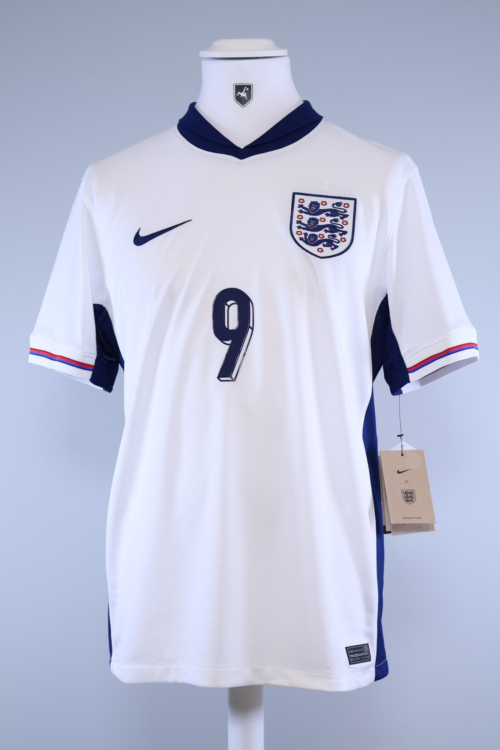 England 2024/25 Kane #9 Euros Home Shirt - M Authenic Original Football Shirt