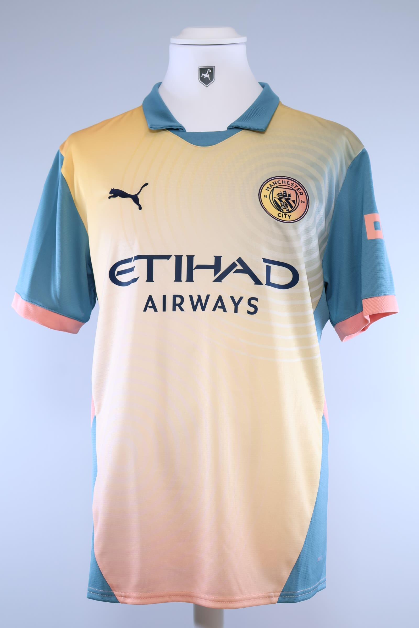 Manchester City 2024/25 Haaland #10 Fourth Shirt - L Authenic Original Football Shirt