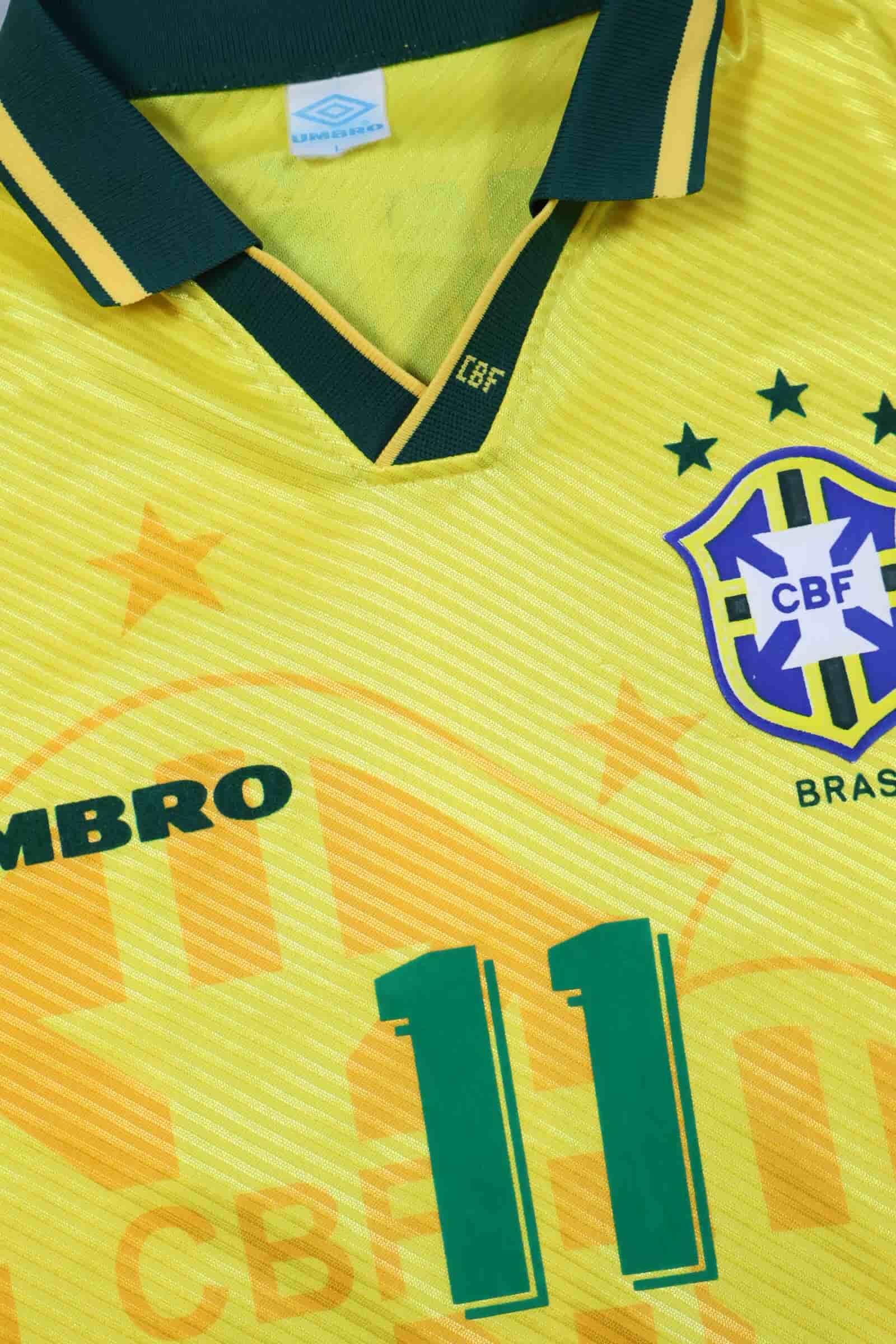 Brazil 1994/94 Romario #11 World Cup Home Shirt - Player Issue - L Authenic Original Football Shirt
