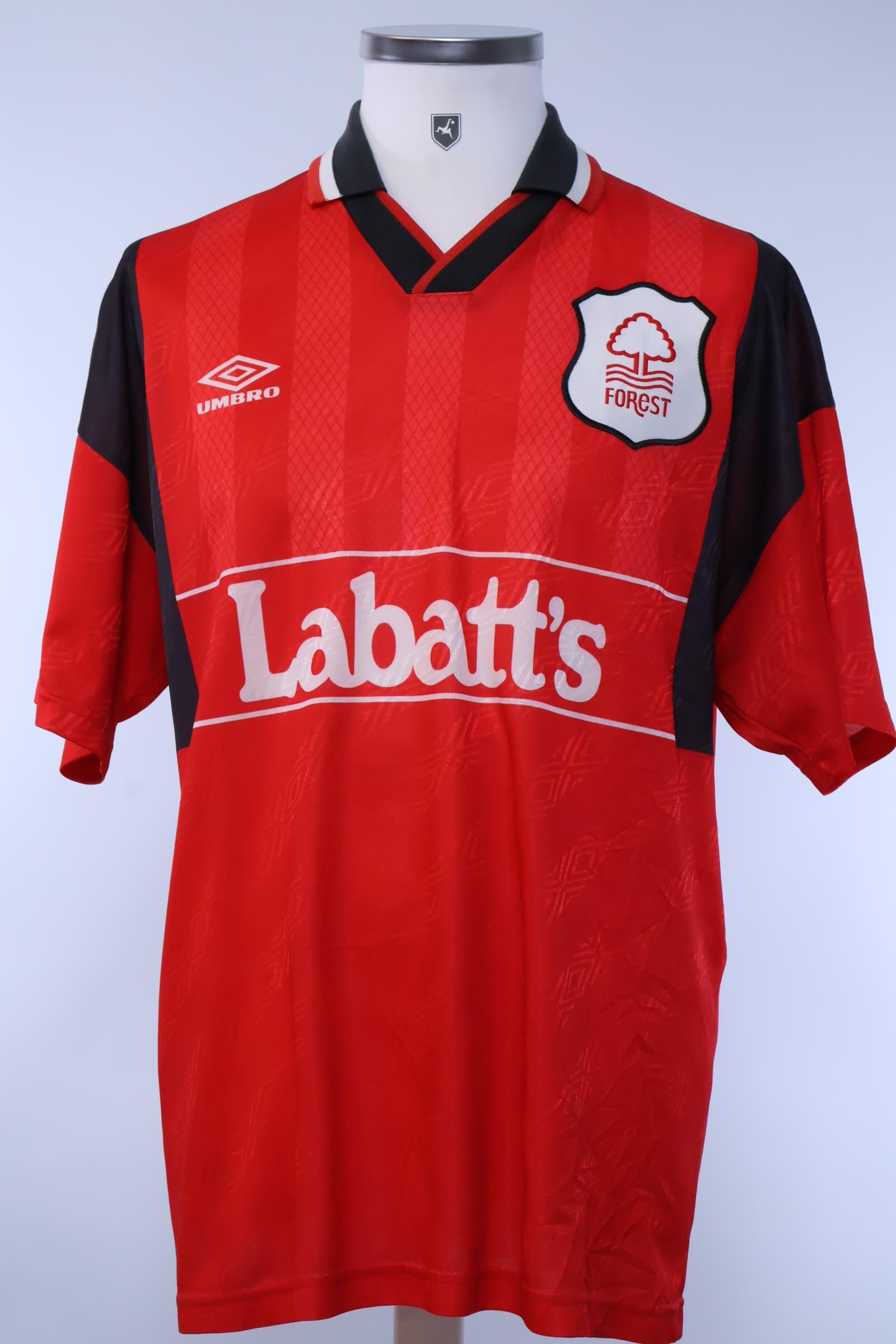 Nottingham Forest 1994/95 Lee #12 Home Shirt - L- BACK