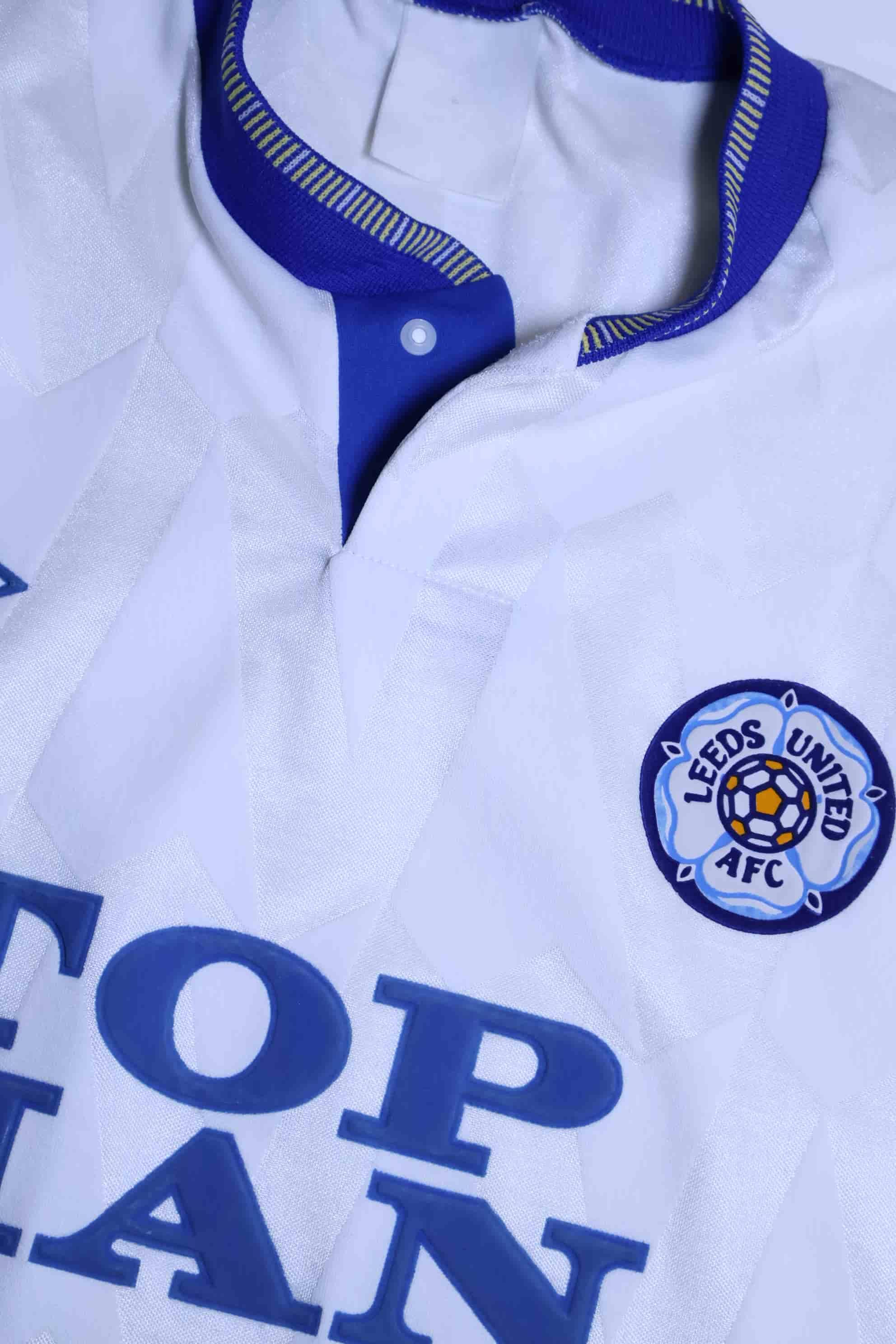 Leeds United 1990/91 Home Shirt - L- TAGS