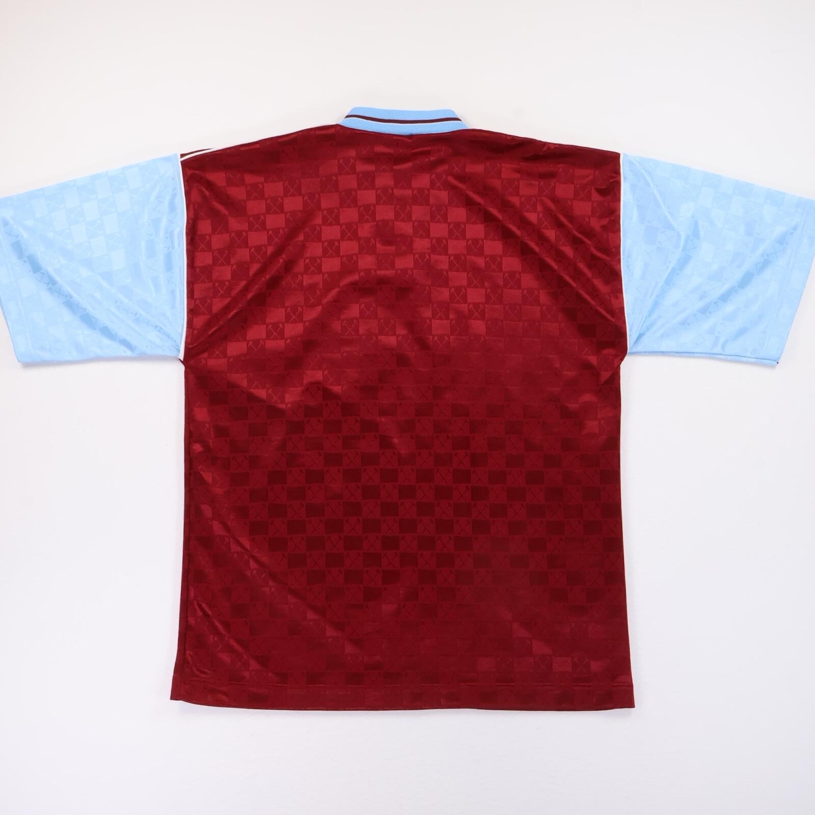 West Ham United 1989/91 Home Shirt - M- BACK