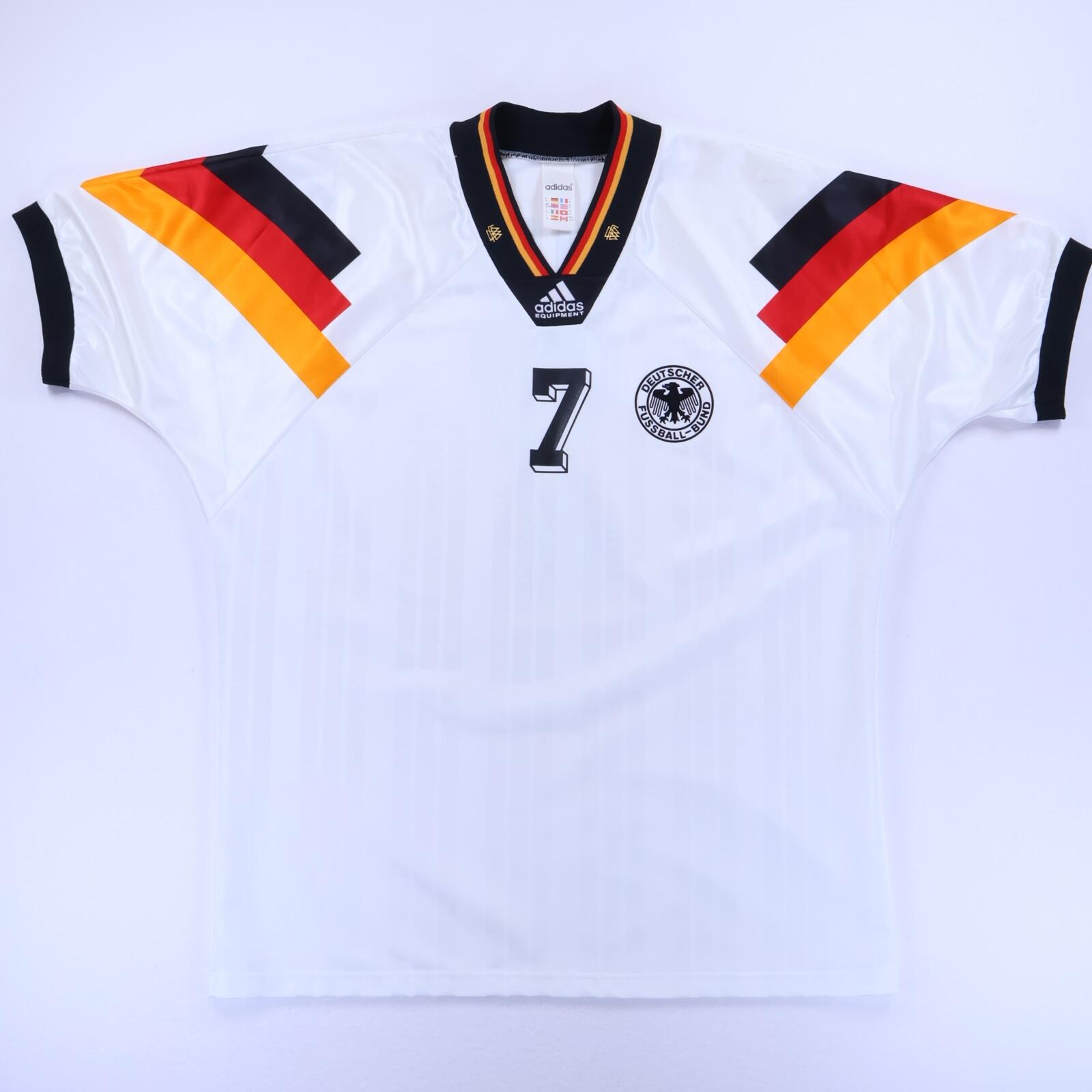 Germany Moller #7 1992/94 Home Shirt - XL- BACK
