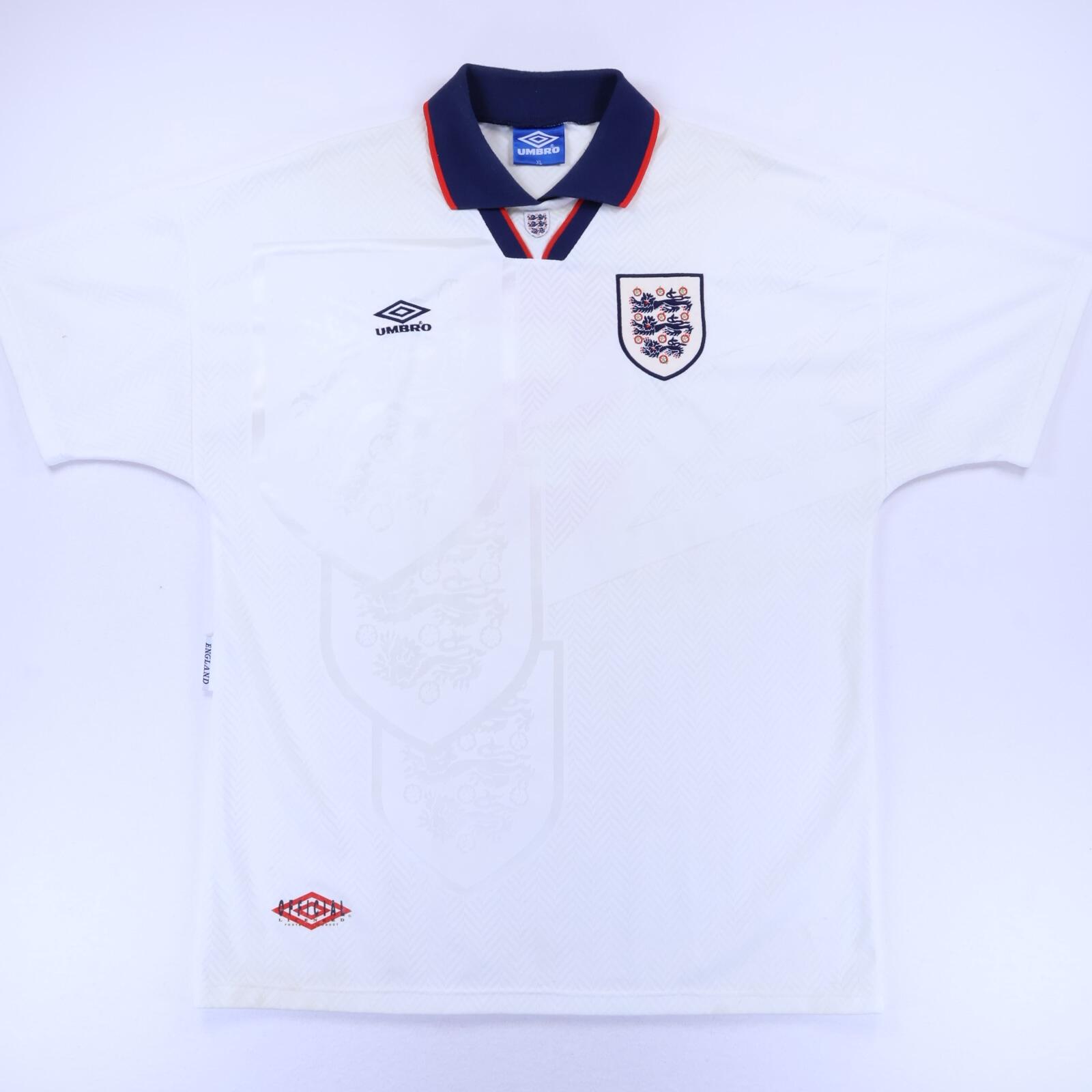 England Adams #5 1993/95 Home Shirt - Match Issue - XL- FRONT