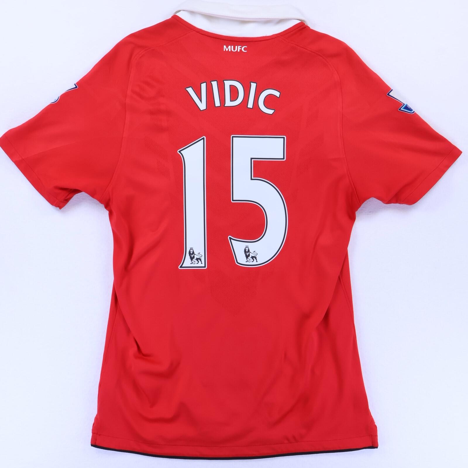 Manchester United Vidic #15 2010/11 Home Shirt - S- FRONT