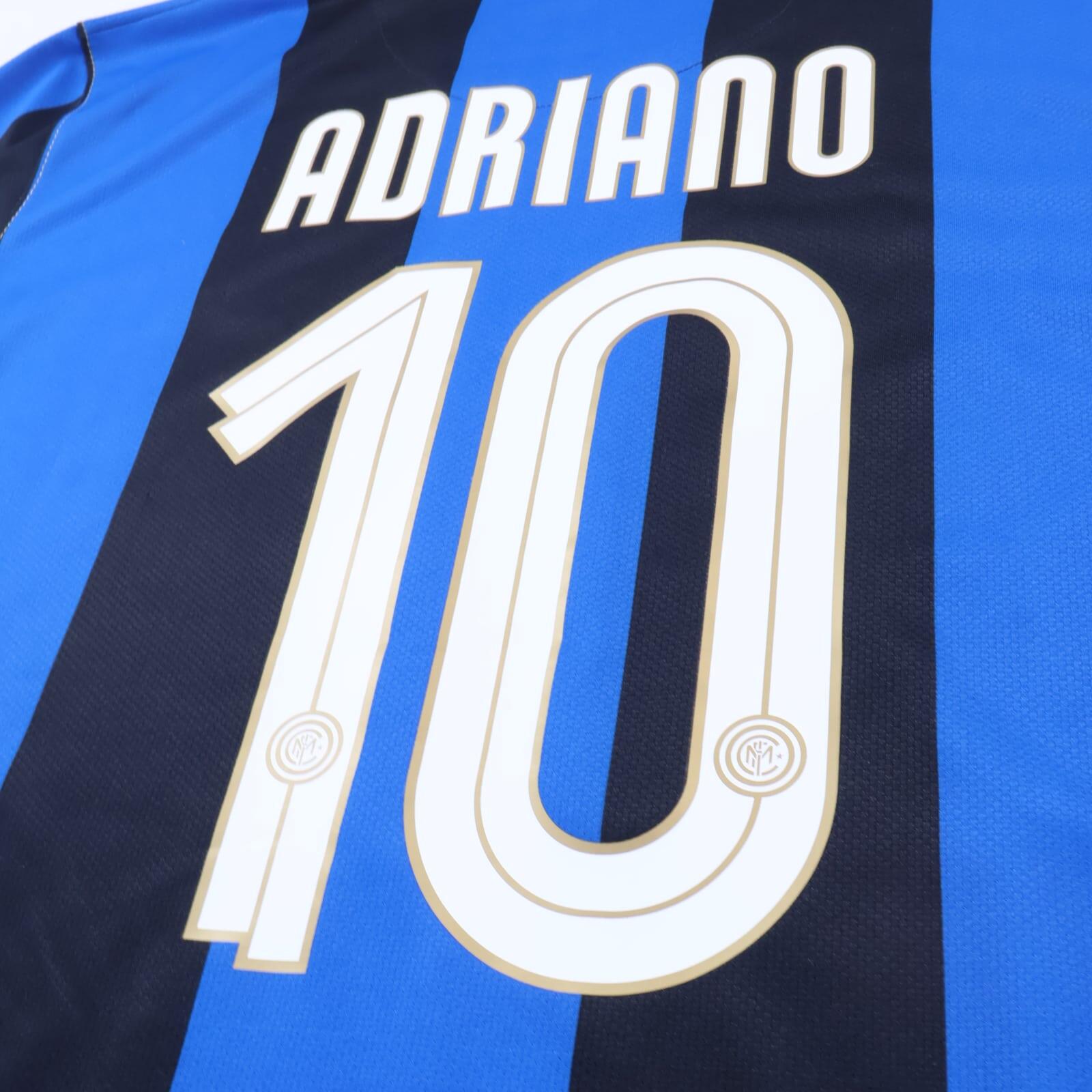 Inter Milan Adriano #10 2008/09 Home Shirt - L- TAGS