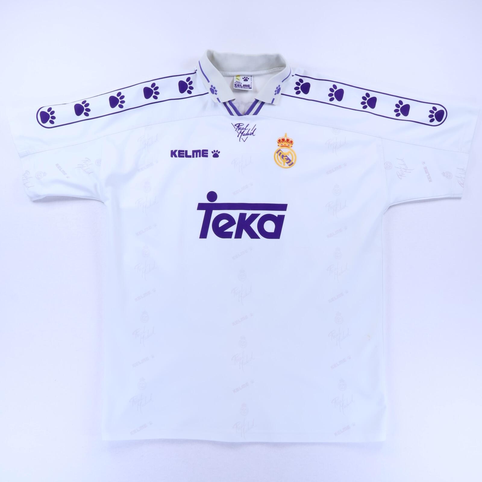 Real Madrid Zamorano #9 1994/96 Home Shirt - XL- BACK