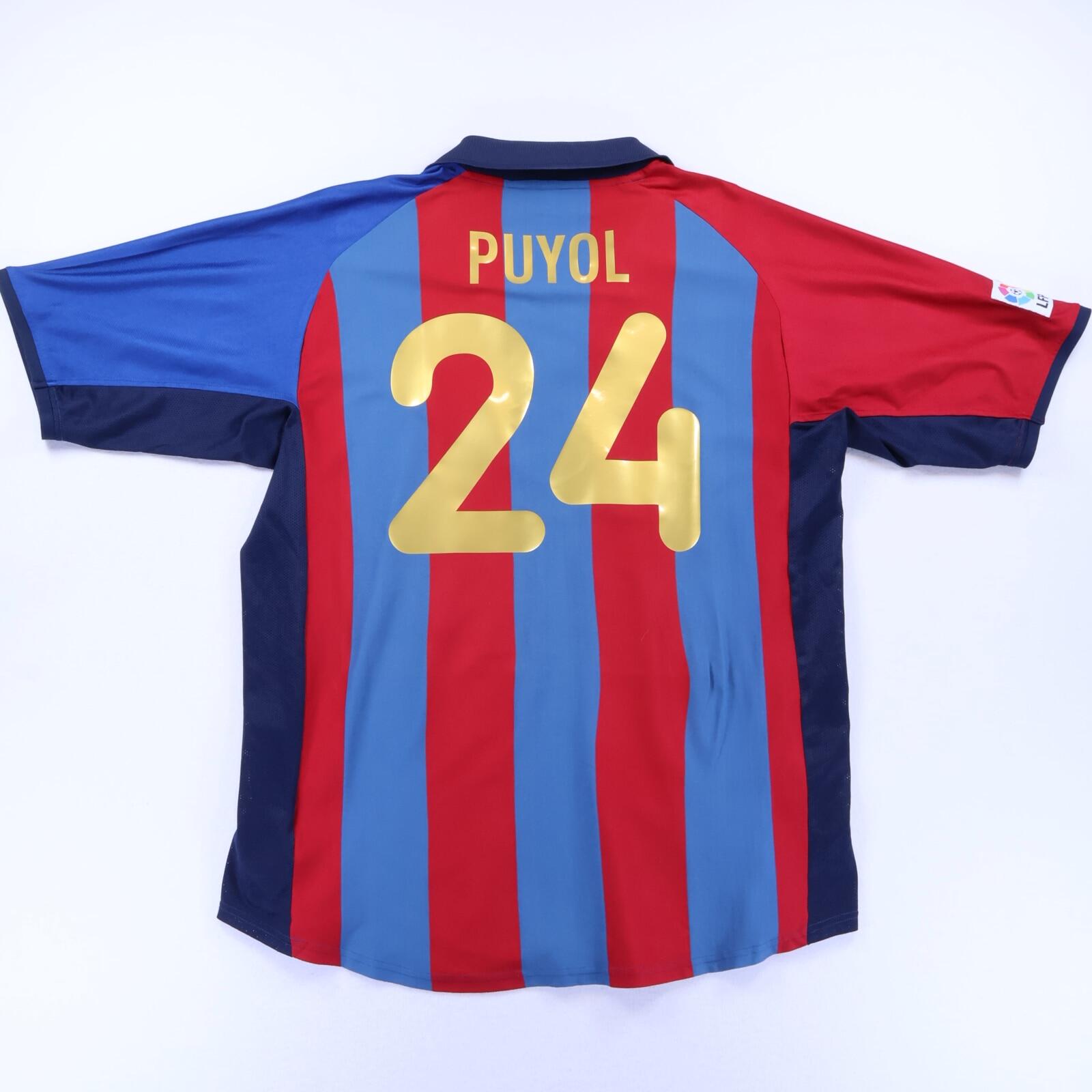 Barcelona Puyol #24 2001/02 Home Shirt - XL - FRONT