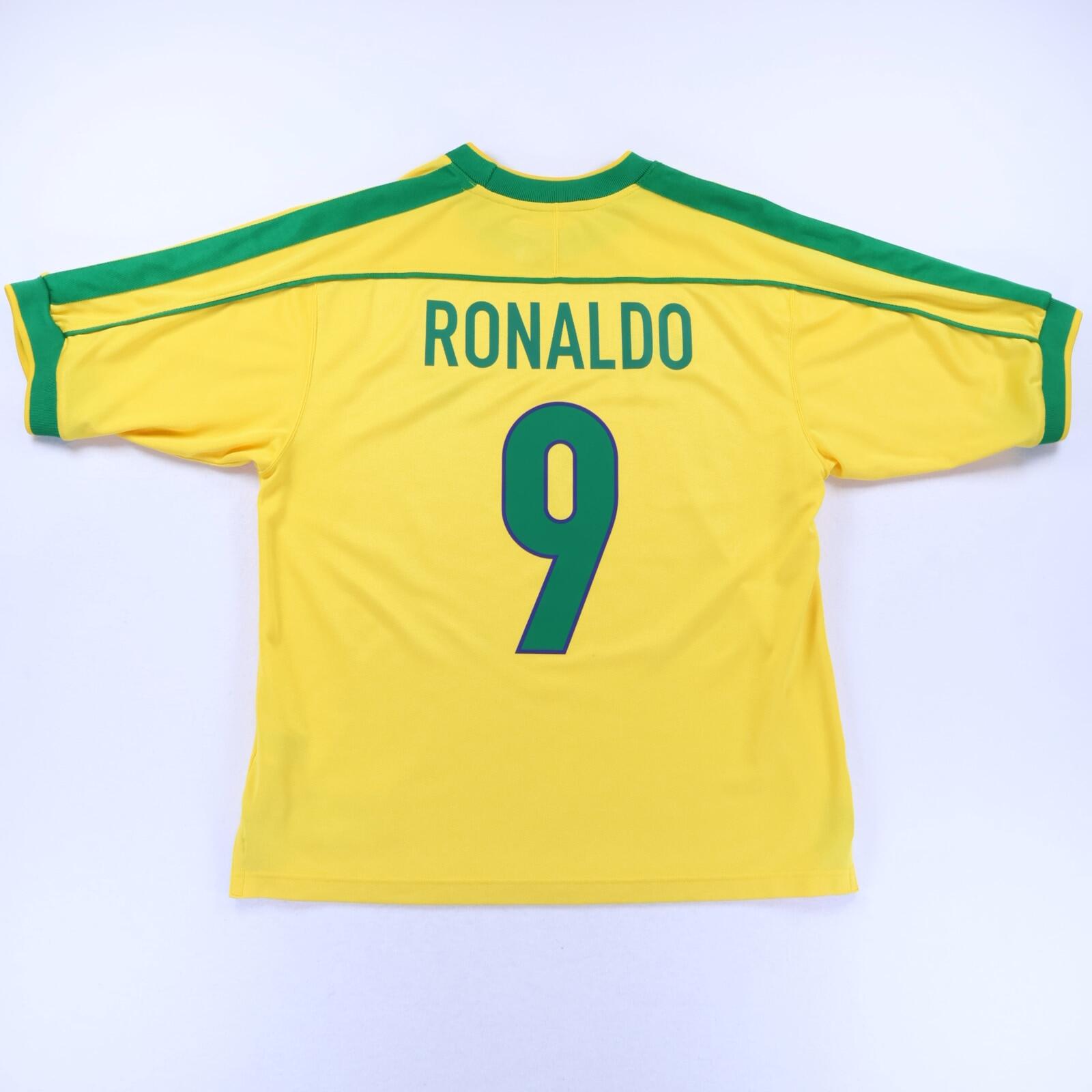 Brazil Ronaldo #9 1998/ Home Shirt - M- TAGS