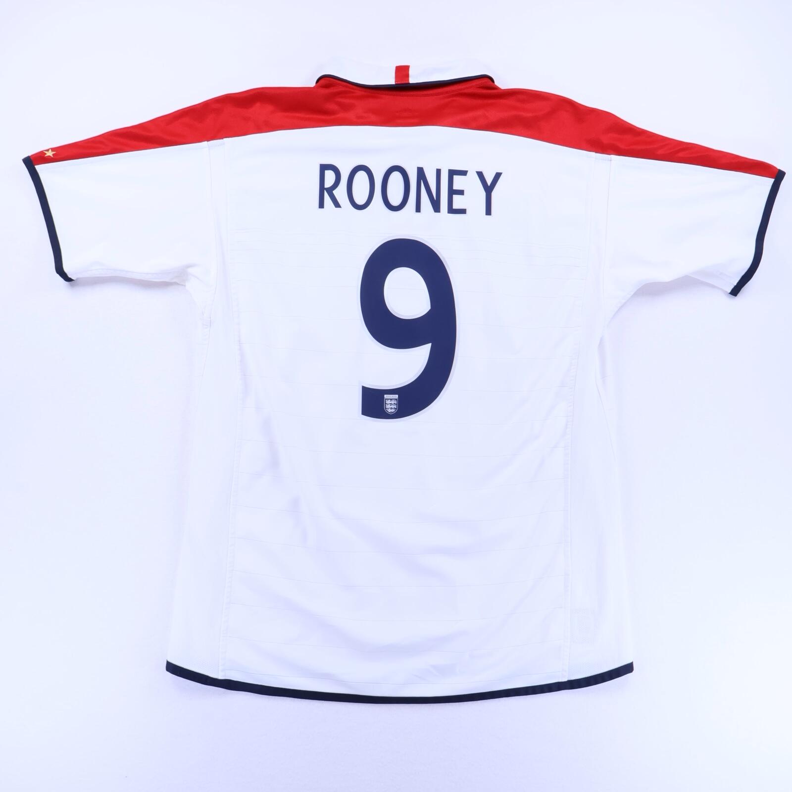 England Rooney #9 2003/05 Home Shirt - Reversible - XL- BACK