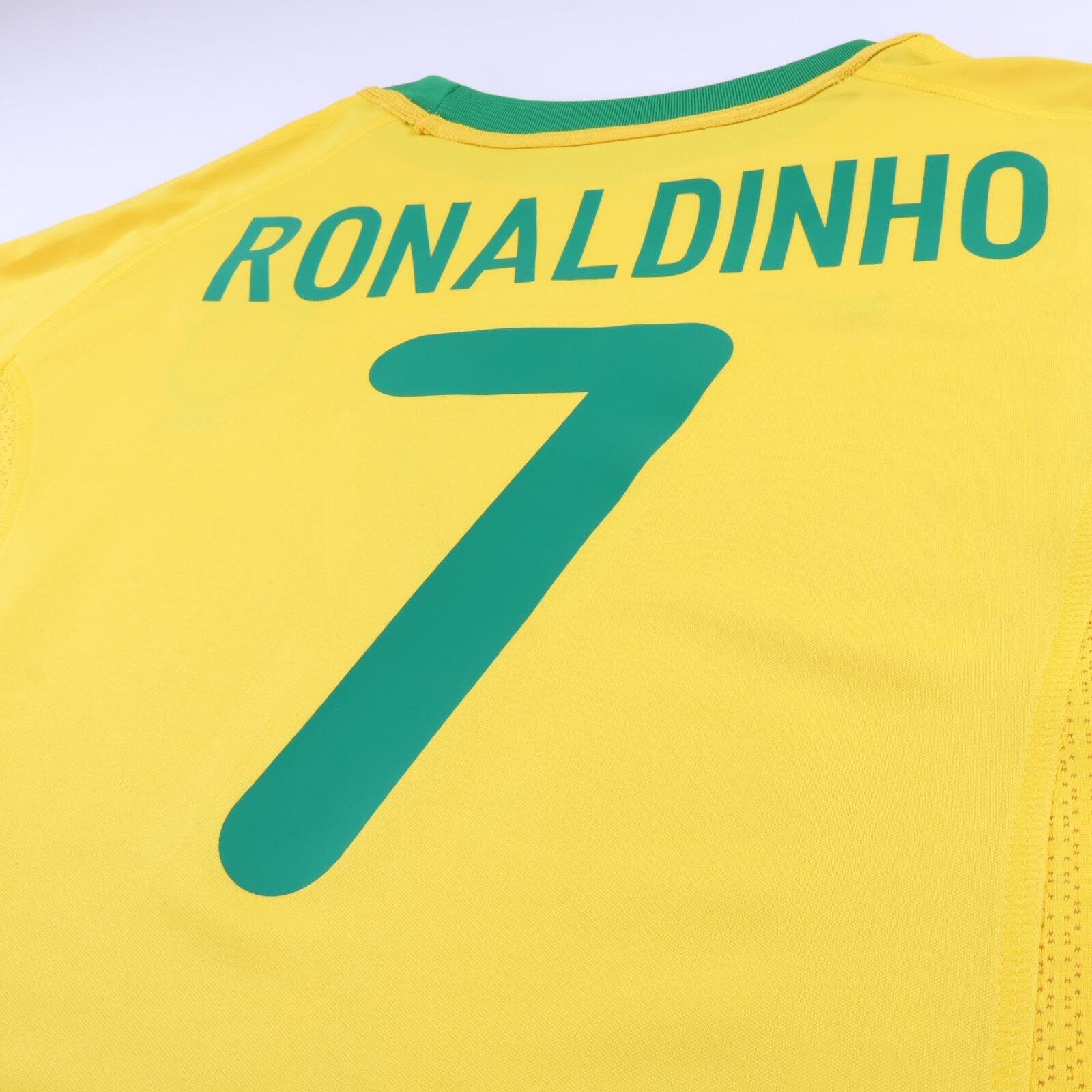 Brazil Ronaldinho #7 2000/02 Home Shirt - XL- TAGS