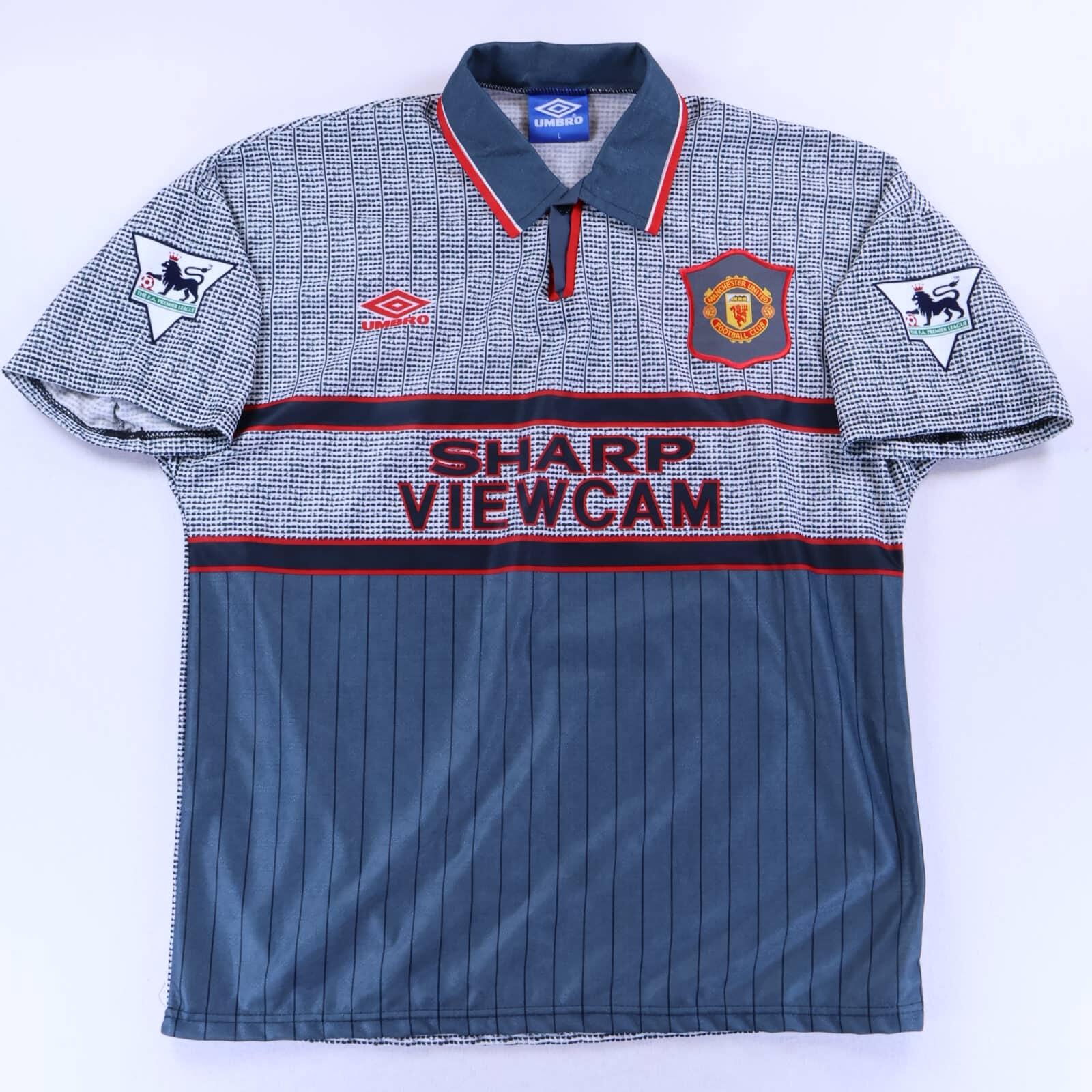 Manchester United Cantona #7 1995/96 Away Shirt - L- BACK