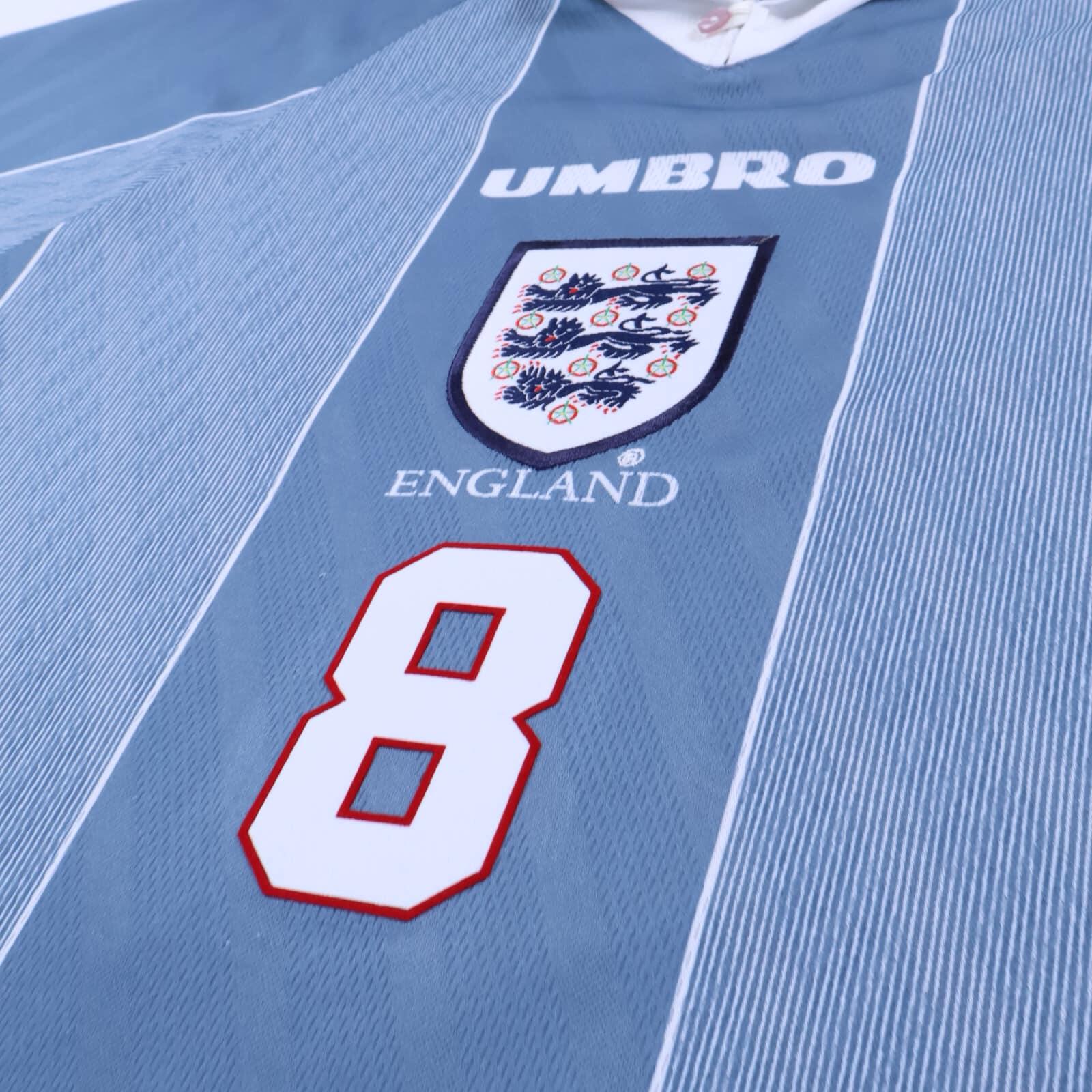 England Gascoigne #8 1996/ Away Shirt - XL