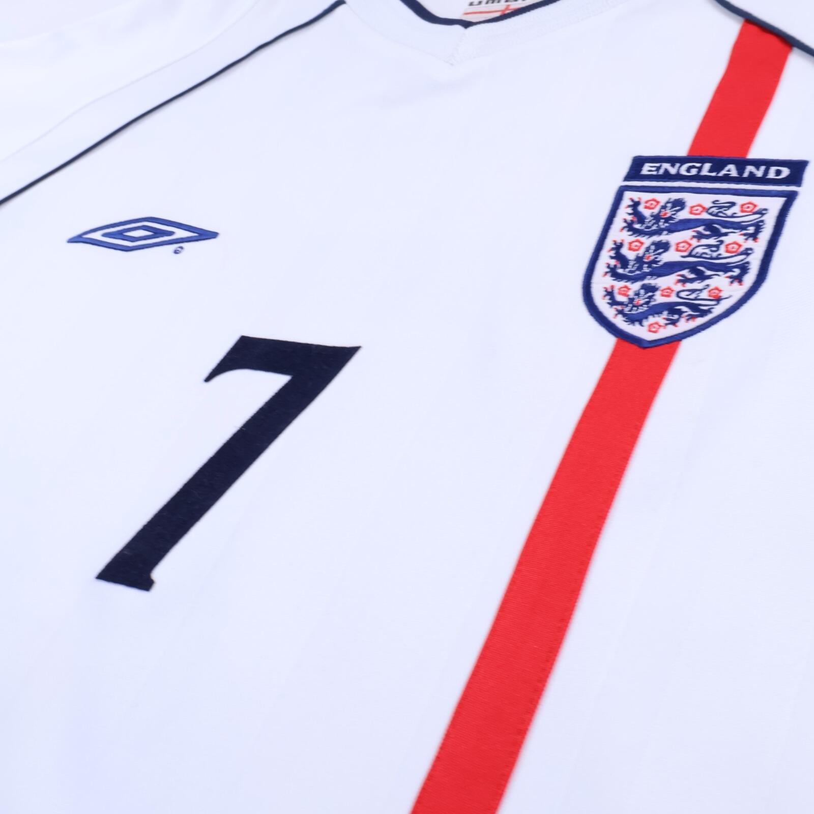 England Beckham #7 2001/03 Home Shirt - L