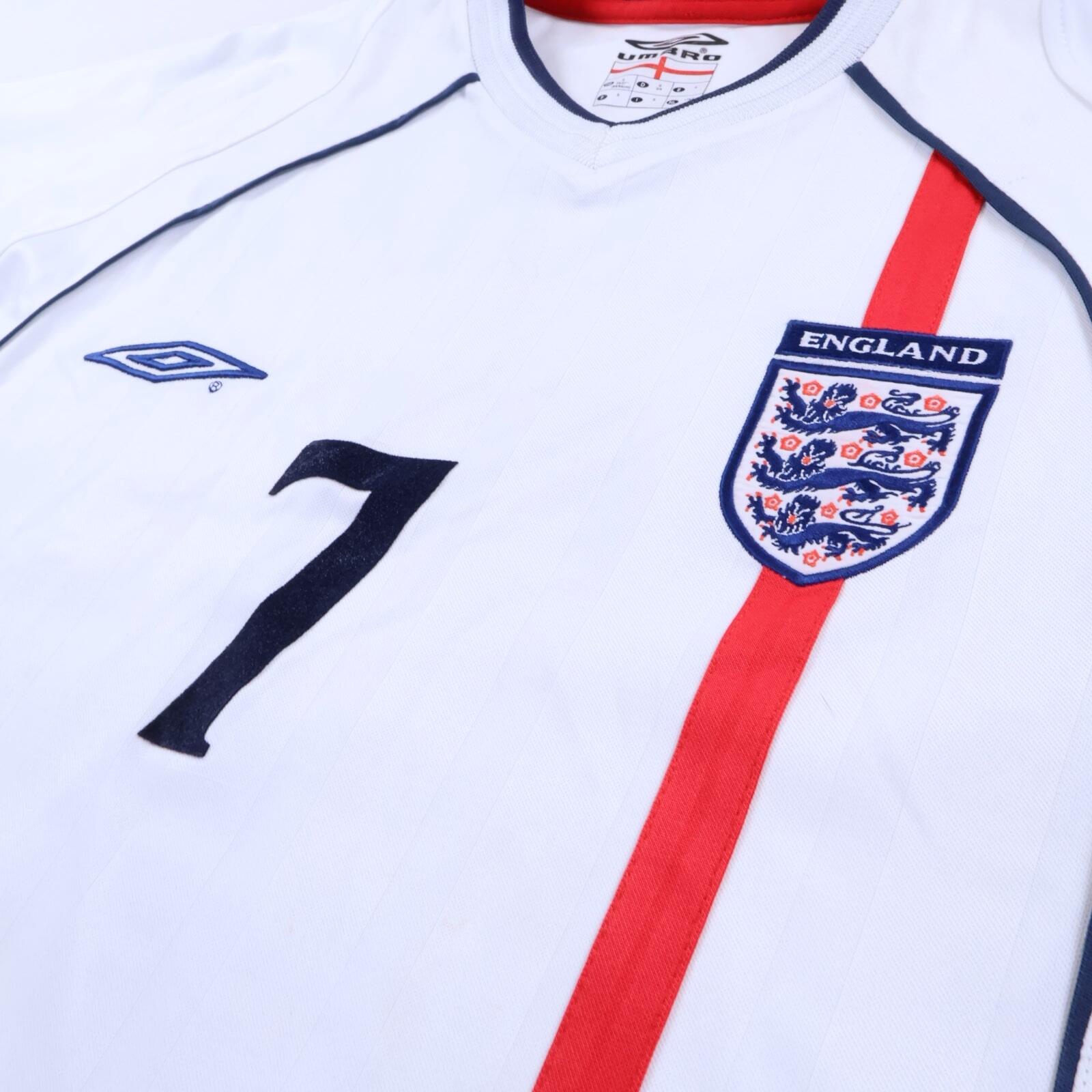England Beckham #7 2001/03 Home Shirt - S
