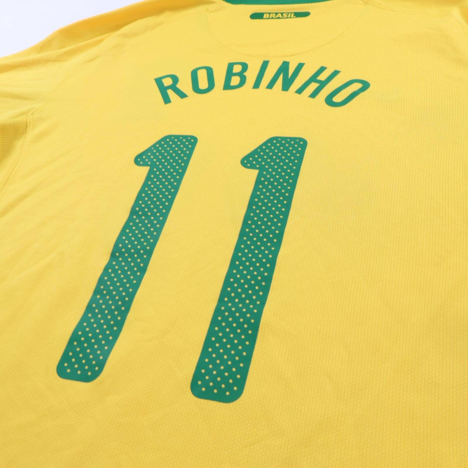 Brazil Robinho #11 2010/11 Home Shirt - M- TAGS
