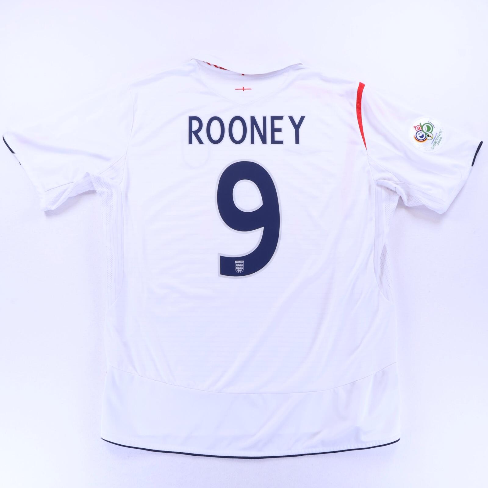England Rooney #9 2005/07 Home Shirt - 2XL- BACK