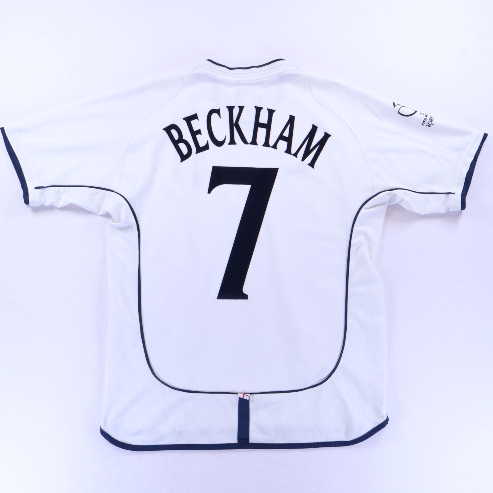 England Beckham #7 2001/03 Home Shirt - L- FRONT