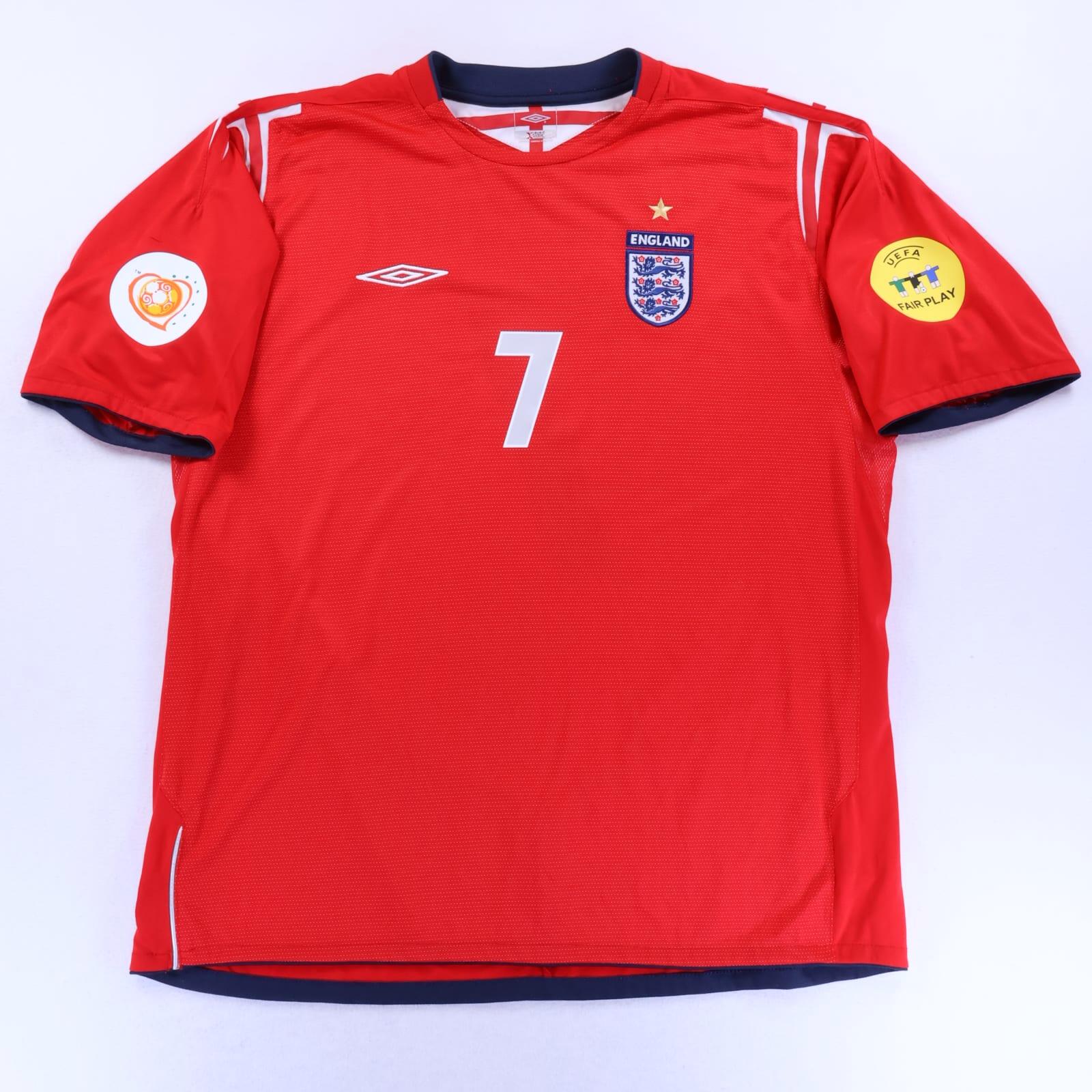 England Beckham #7 2004/06 Away Shirt - 2XL- BACK