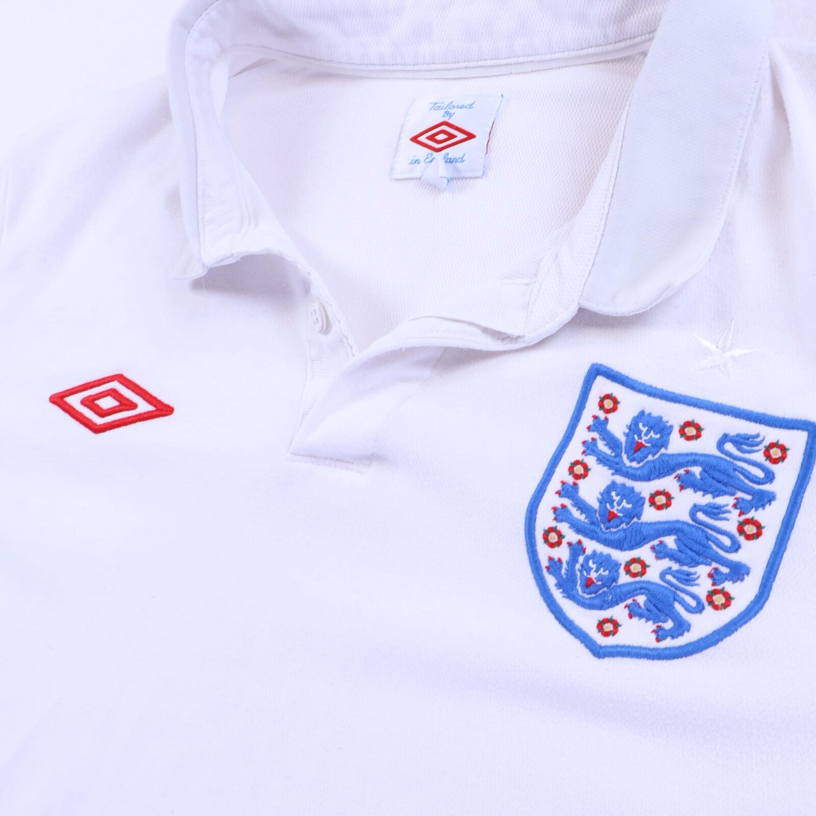 England 2009/10 Home Shirt - Long Sleeve - M- BACK