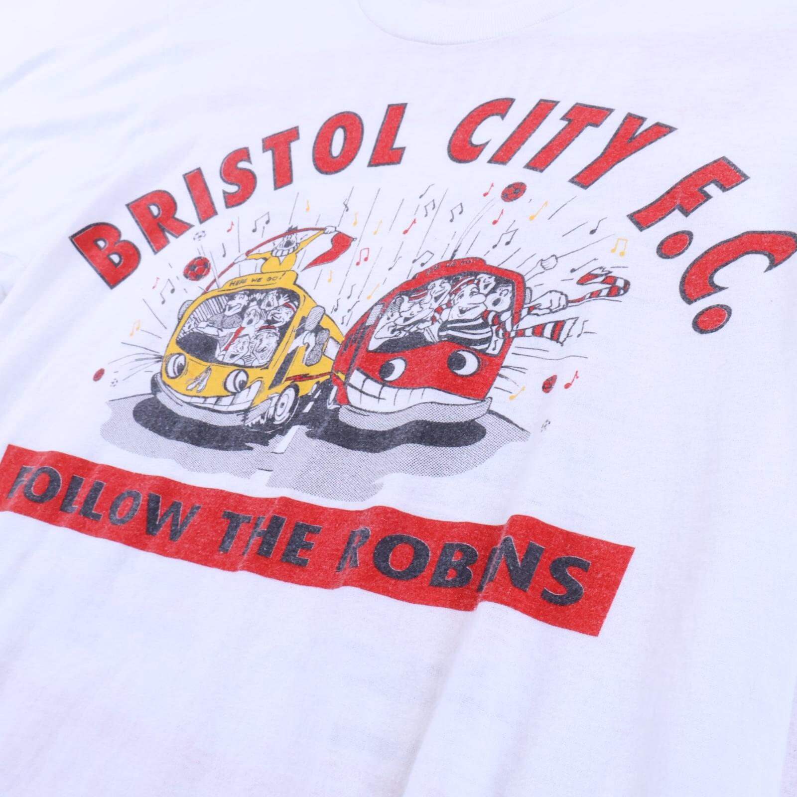 Bristol City F.C 1989/90 T-Shirt - M- BACK