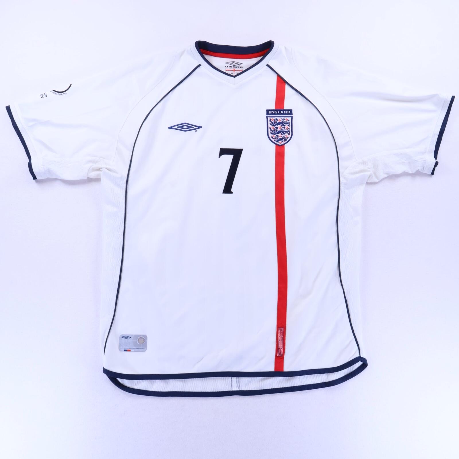 England Beckham #7 2001/03 Home Shirt - XL- BACK