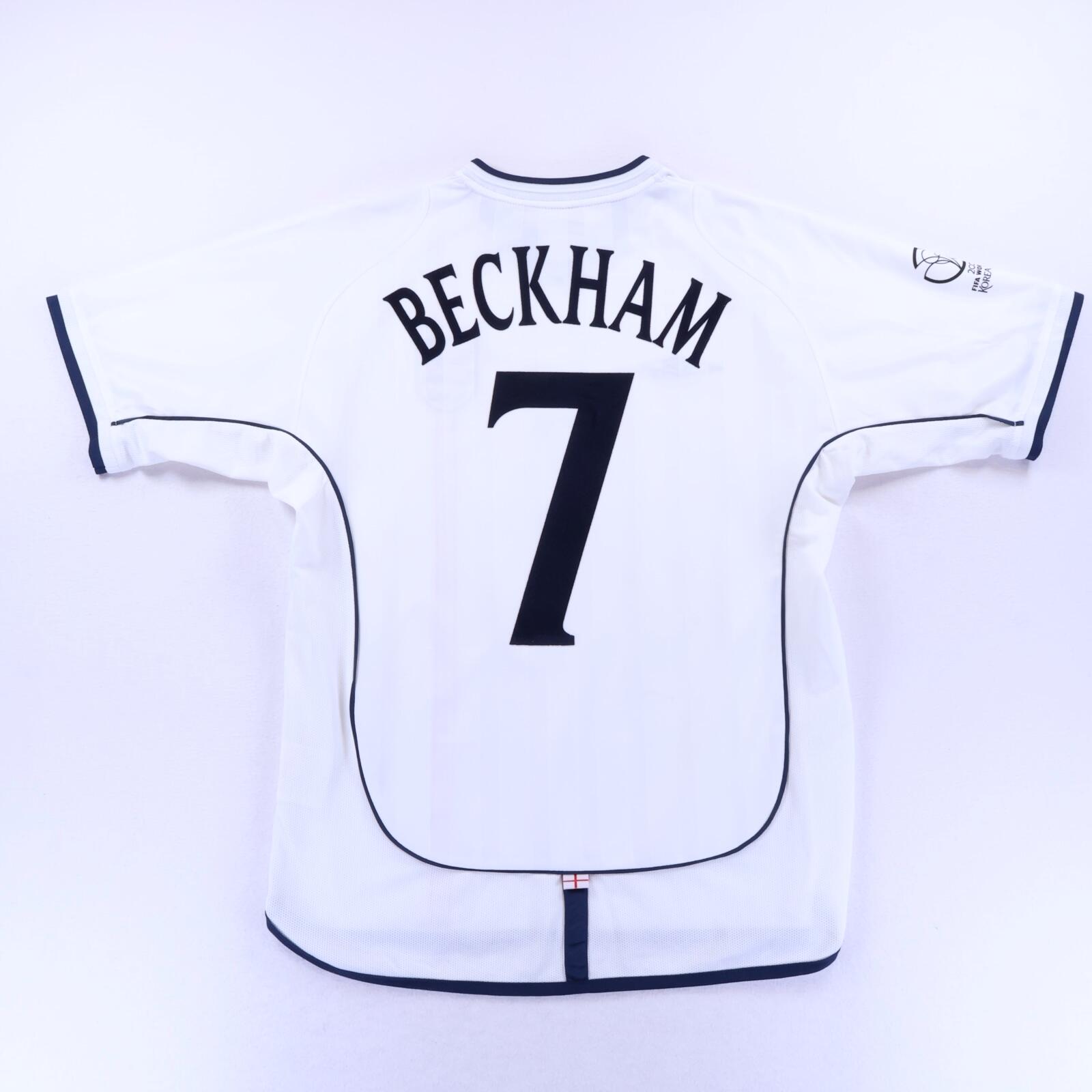 England Beckham #7 2001/03 Home Shirt - L- FRONT